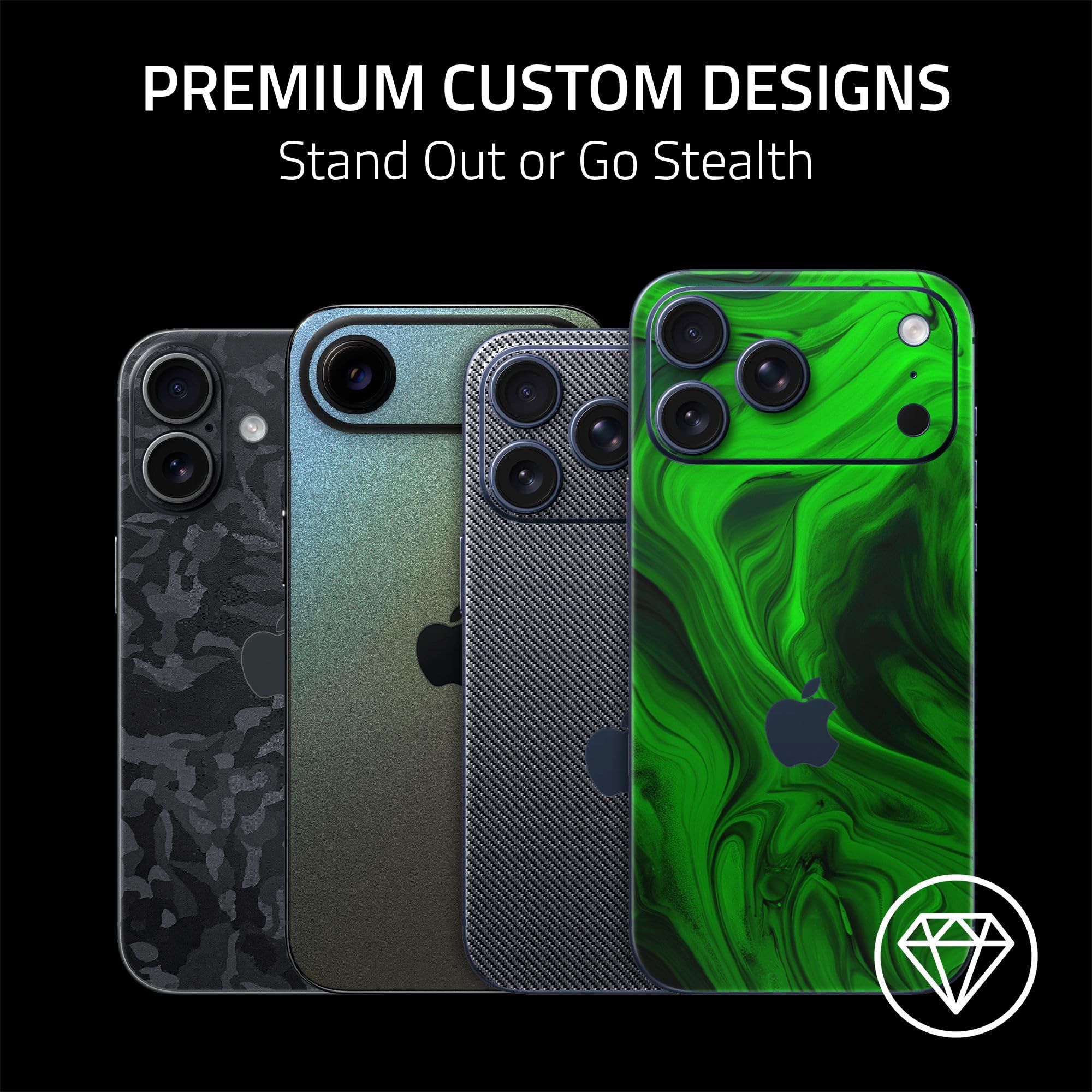razer-skin-iphone-17-pro-max-full-wrap-dark-hive-premium-3m-cast-vinyl-scratch-r image 2