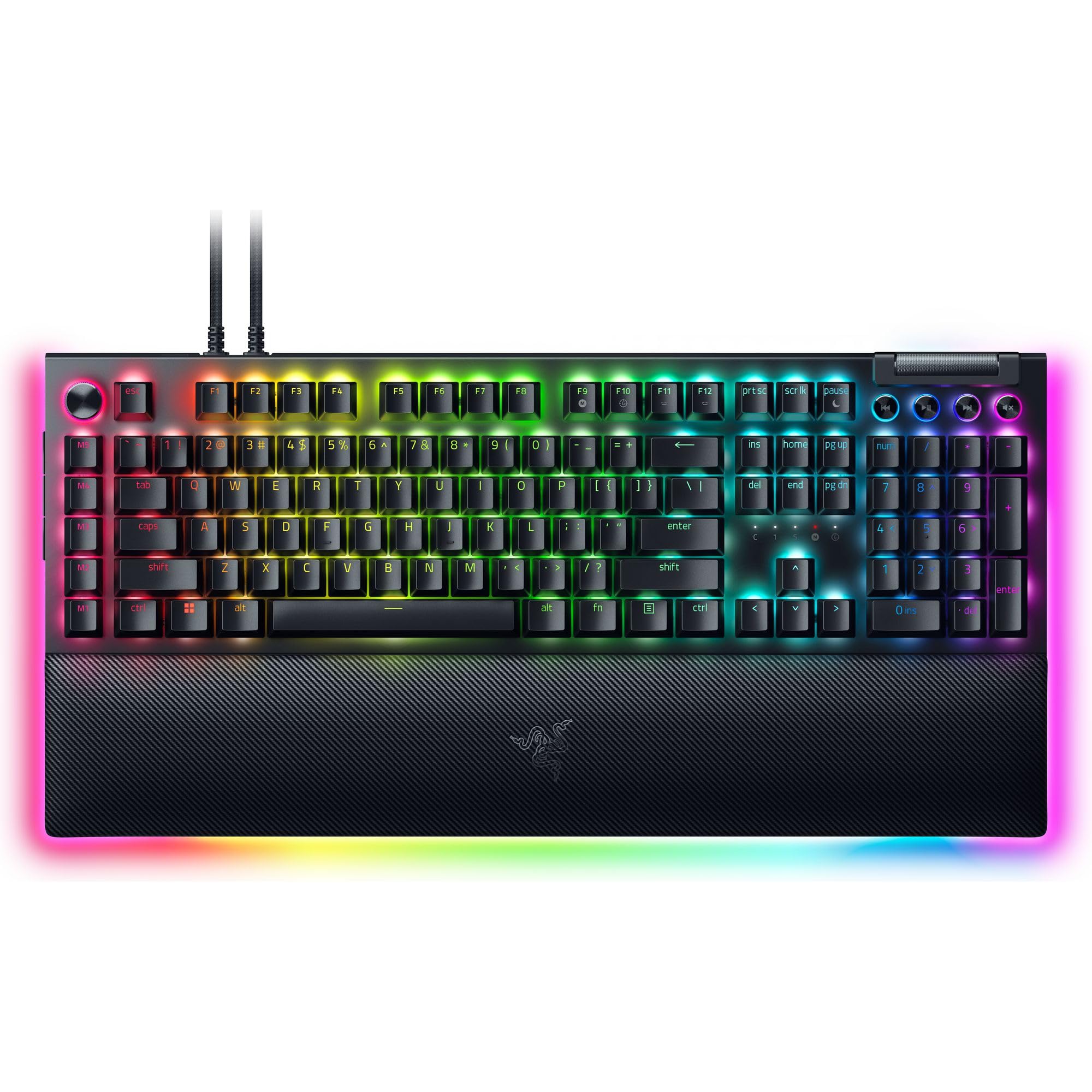 razer-blackwidow-v4-pro-wired-mechanical-gaming-keyboard-green-tactile-clicky-sw image 1