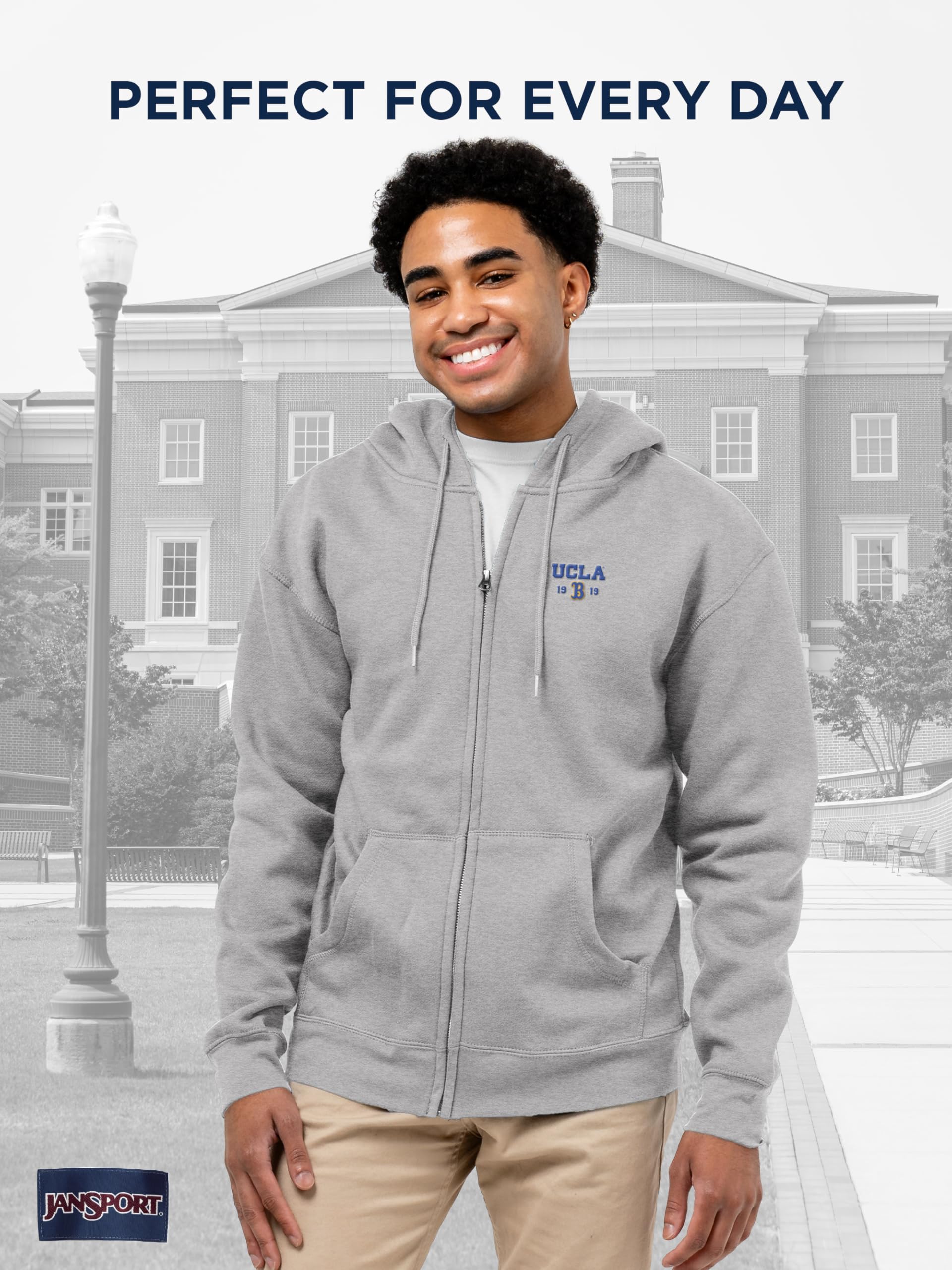 jansport-ncaa-officially-licensed-rival-full-zip-hoodie-unisex-long-sleeve-sweat image 2
