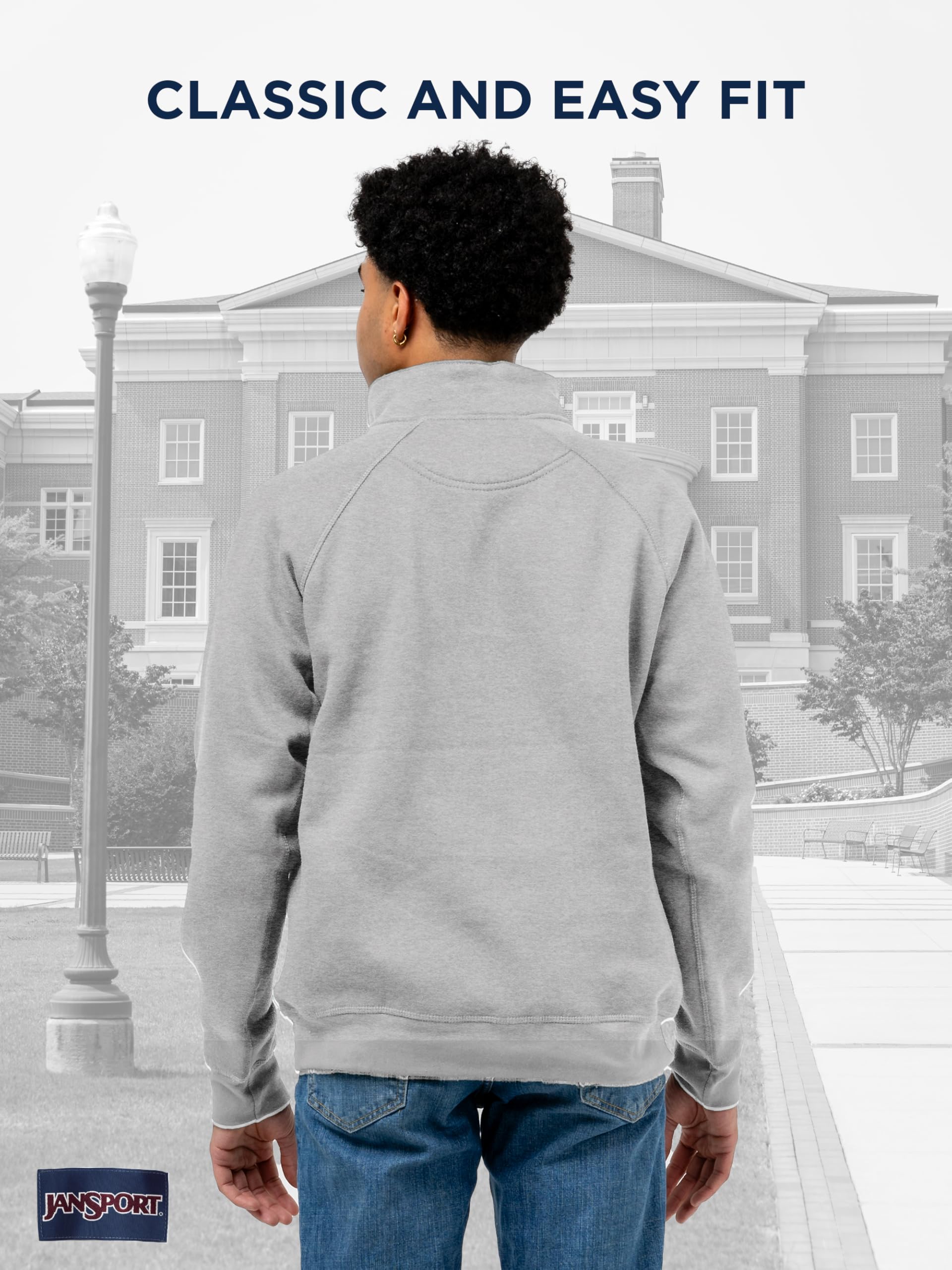jansport-ncaa-rival-quarter-zip-sweatshirt-officially-licensed-unisex-pullover-c image 4