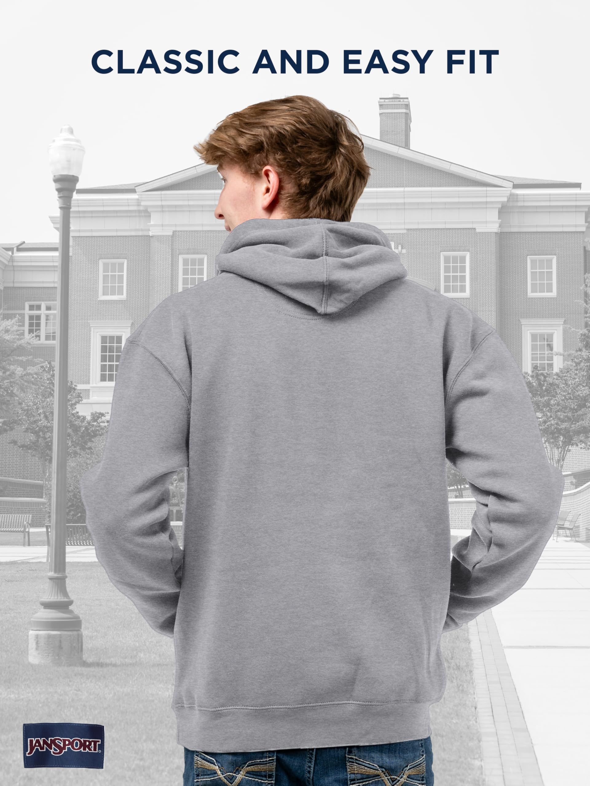 jansport-ncaa-rival-colorblock-hood-officially-licensed-unisex-fleece-pullover-h image 4