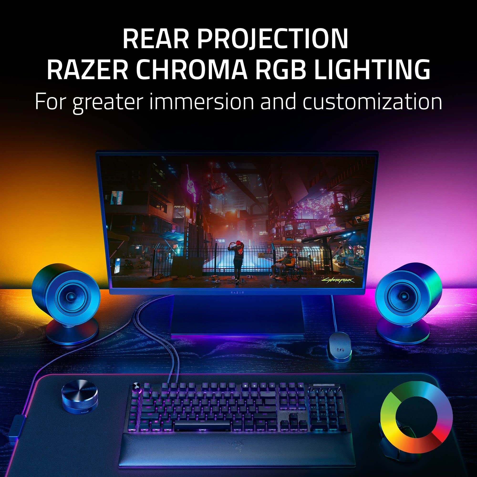 razer-nommo-v2-pro-2-1-pc-gaming-speaker-system-wireless-subwoofer-thx-spatial-a image 5