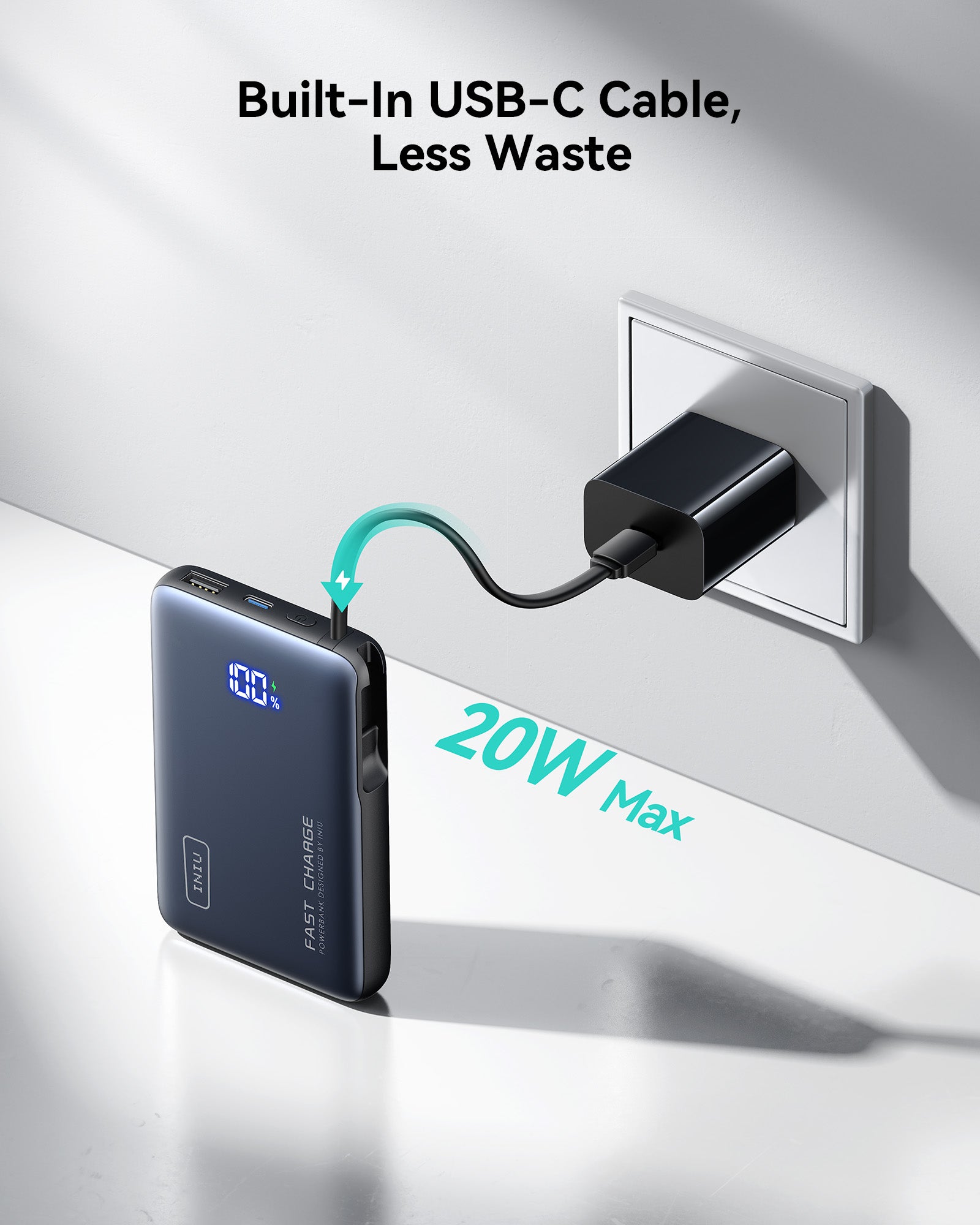 iniu-10000mah-pd-20w-compact-portable-power-bank-with-built-in-usb-c-cable image 8