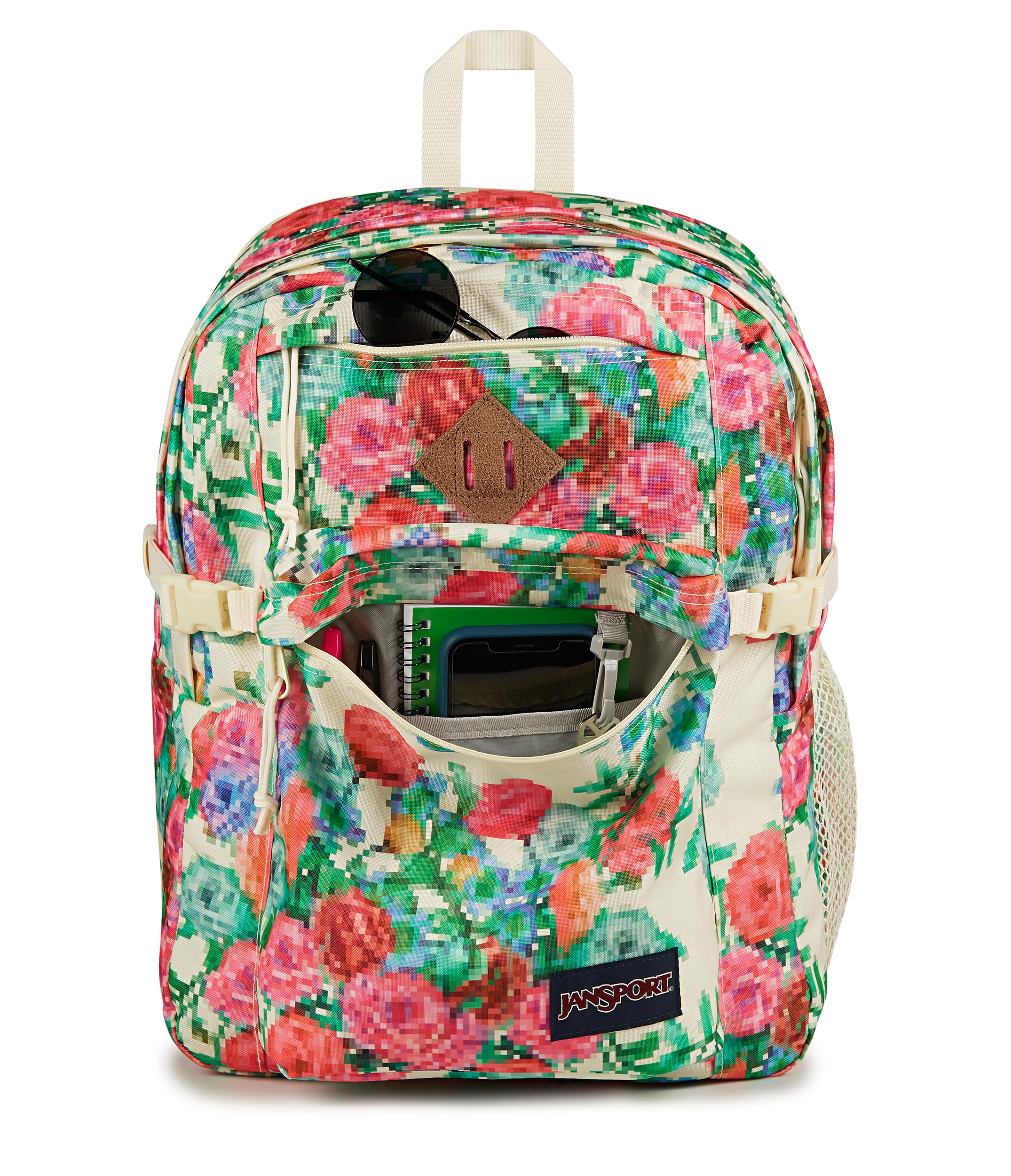 jansport-main-campus-backpack-bit-bouquet-coconut-large-travel-work-backpack-wit image 8