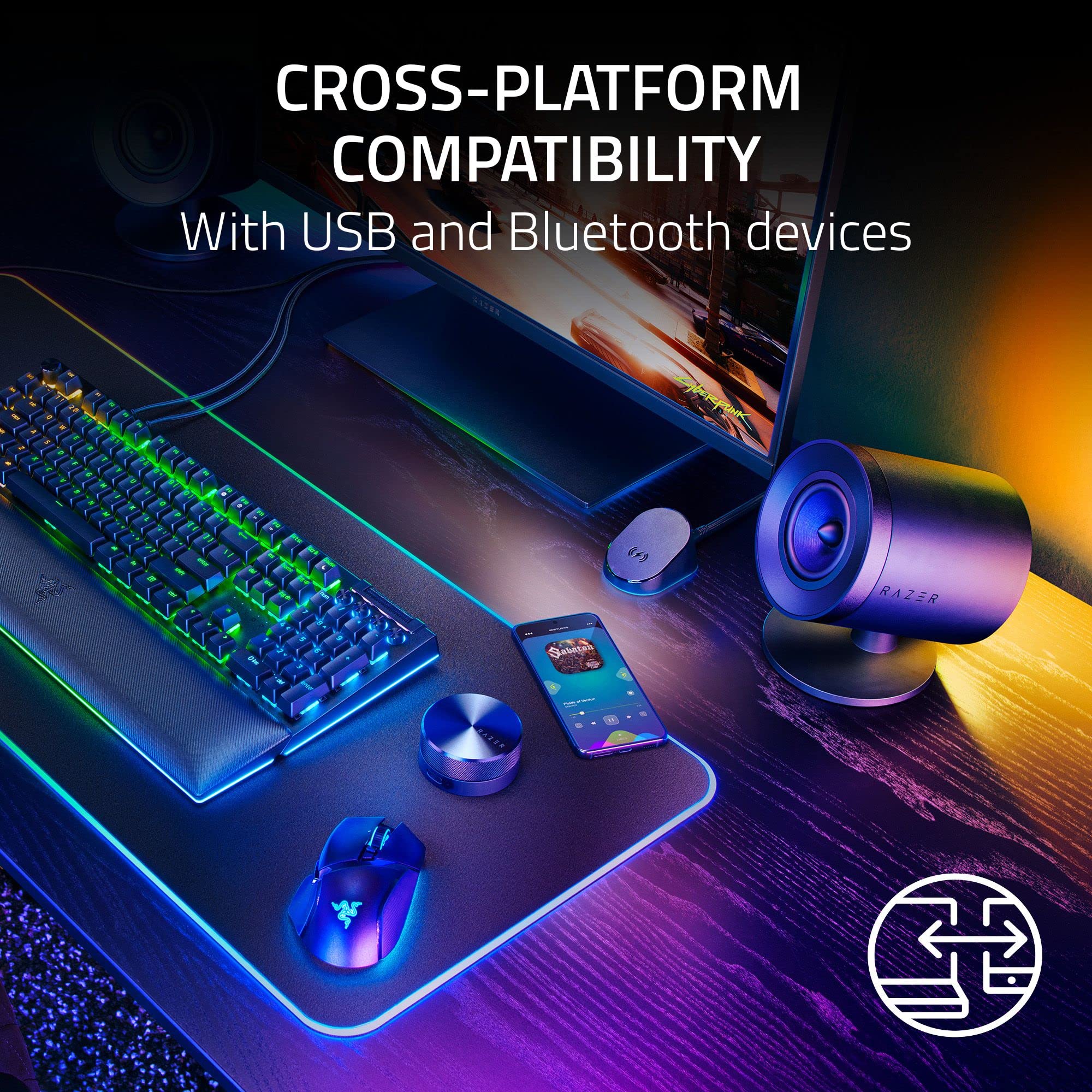 razer-nommo-v2-pro-2-1-pc-gaming-speaker-system-wireless-subwoofer-thx-spatial-a image 7