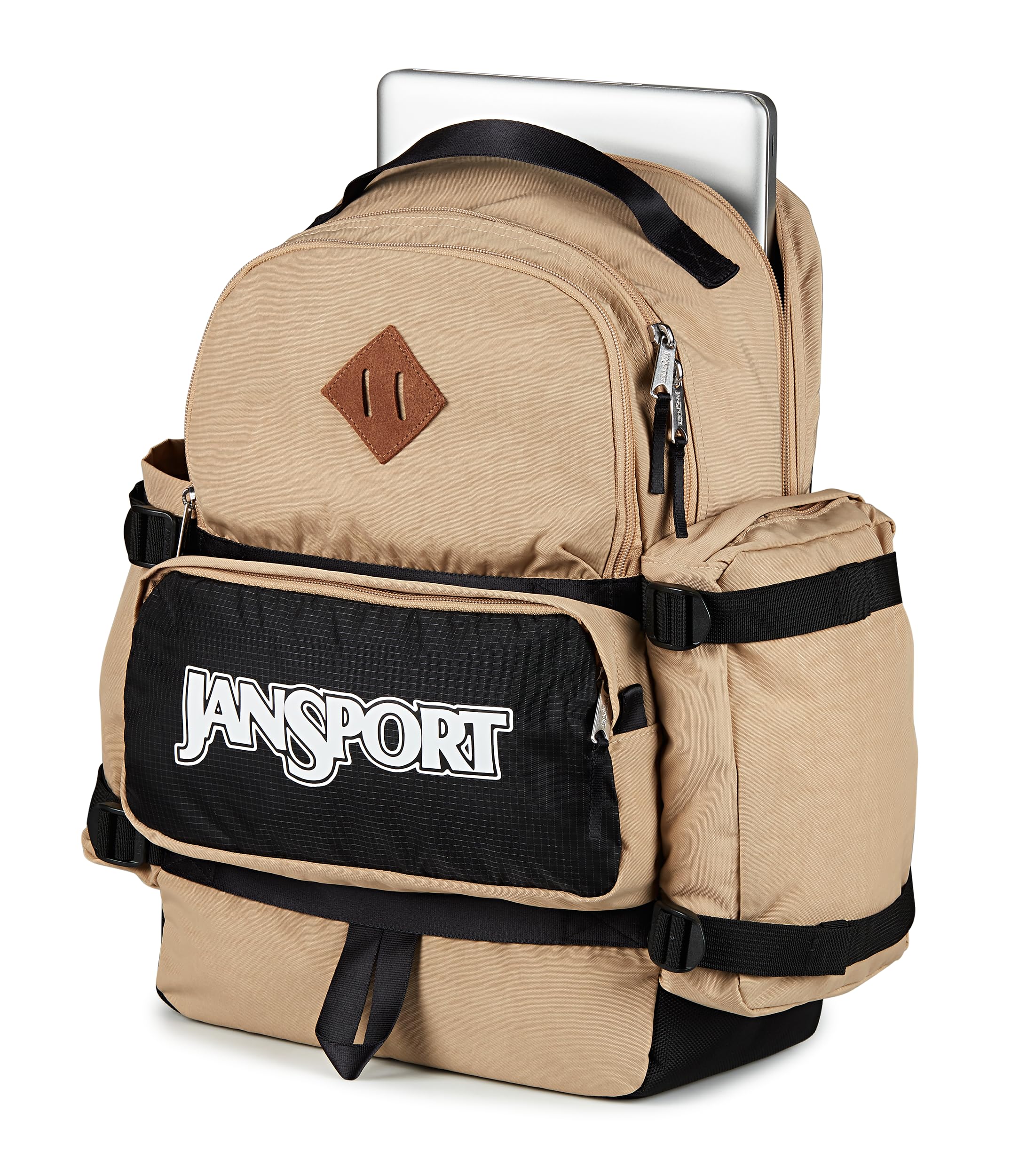 jansport-seattle-pack-backpack-travertine-15-laptop-sleeve-dual-water-bottle-poc image 4
