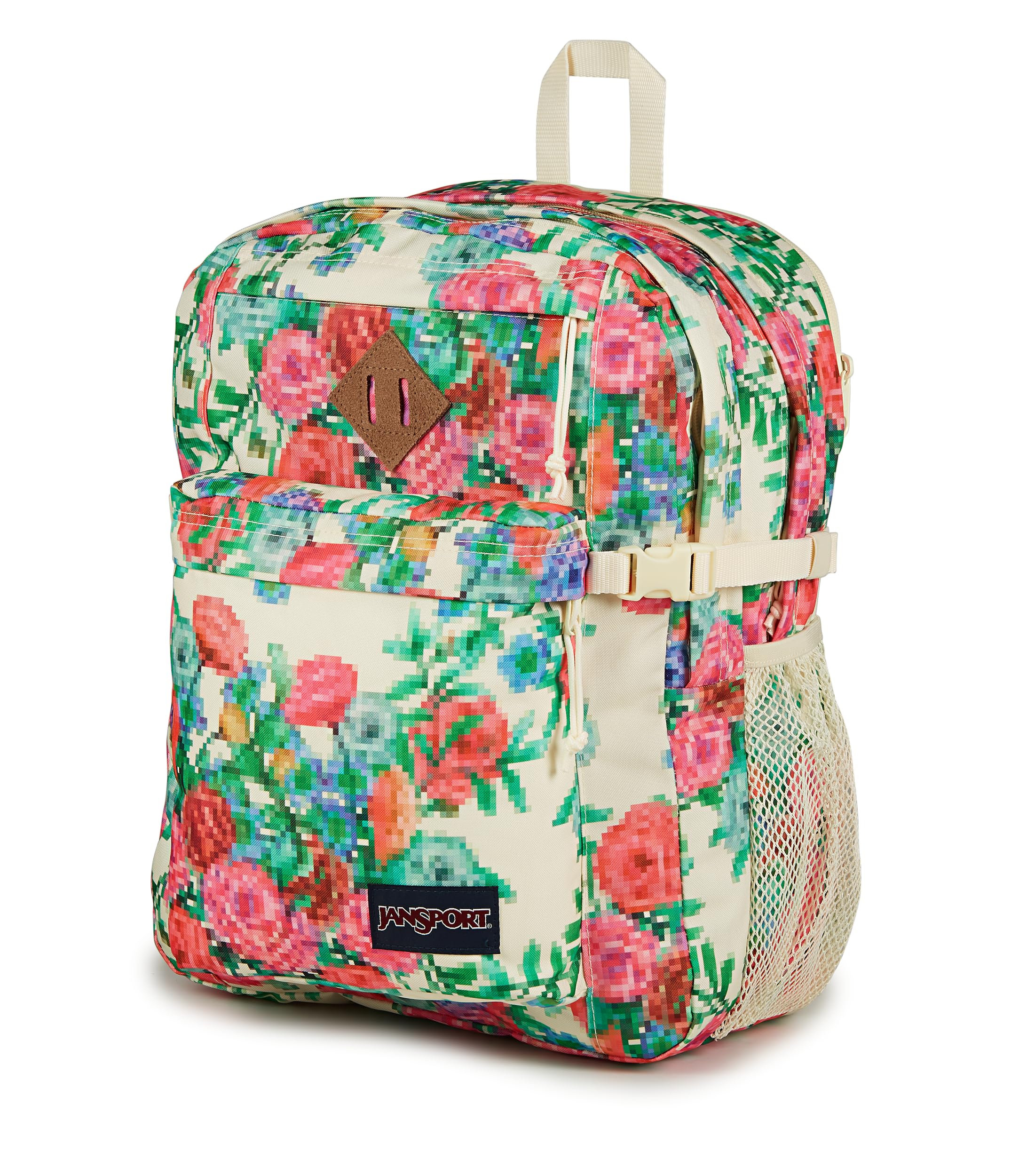 jansport-main-campus-backpack-bit-bouquet-coconut-large-travel-work-backpack-wit image 2