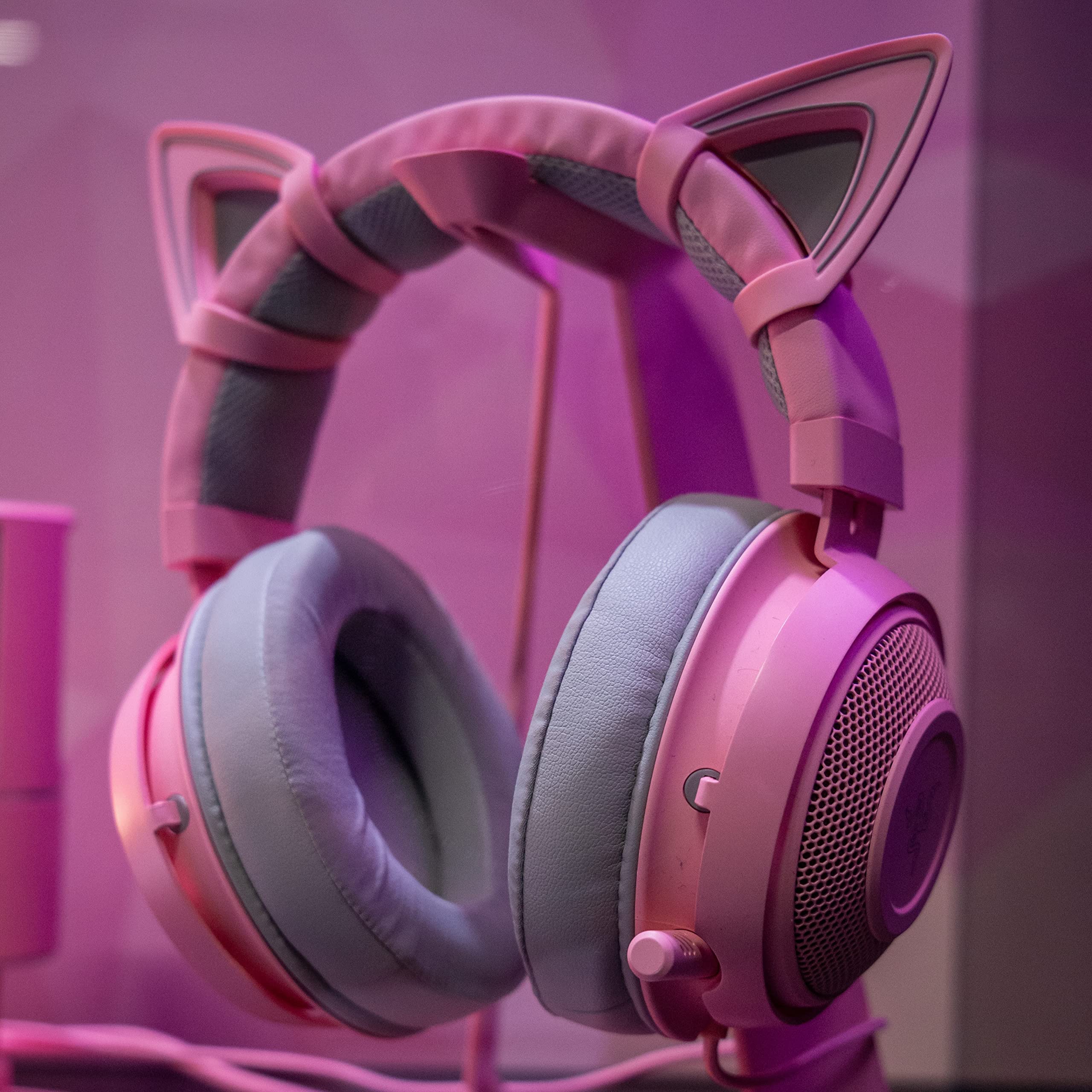razer-kitty-ears-for-kraken-headsets-adjustable-water-resistant-accessory-quartz image 4