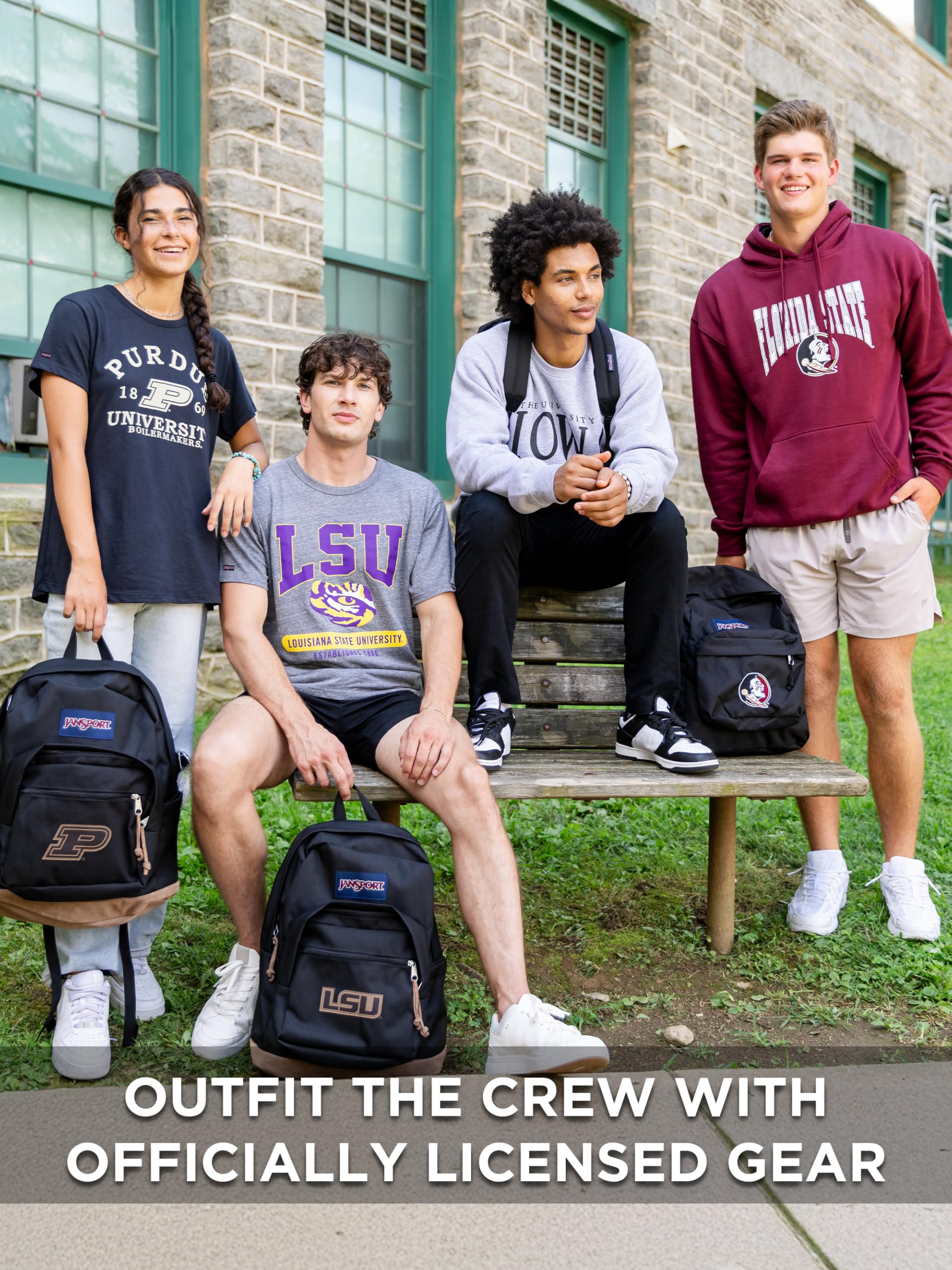 jansport-ncaa-rival-colorblock-hood-officially-licensed-unisex-fleece-pullover-h image 7