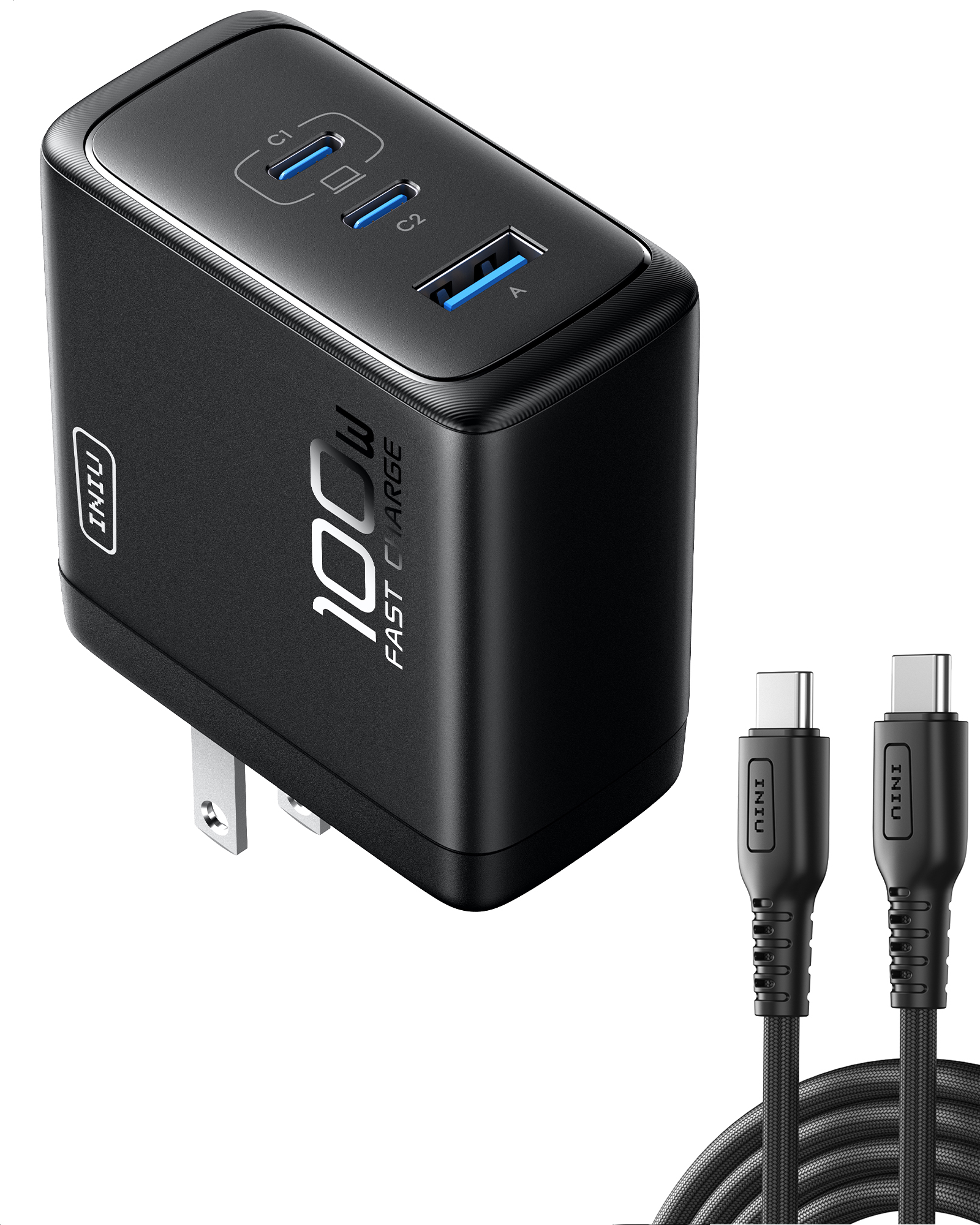 iniu-a11-100w-3-port-gan-fast-charger-compact-desktop-power-station-for-laptops- image 2