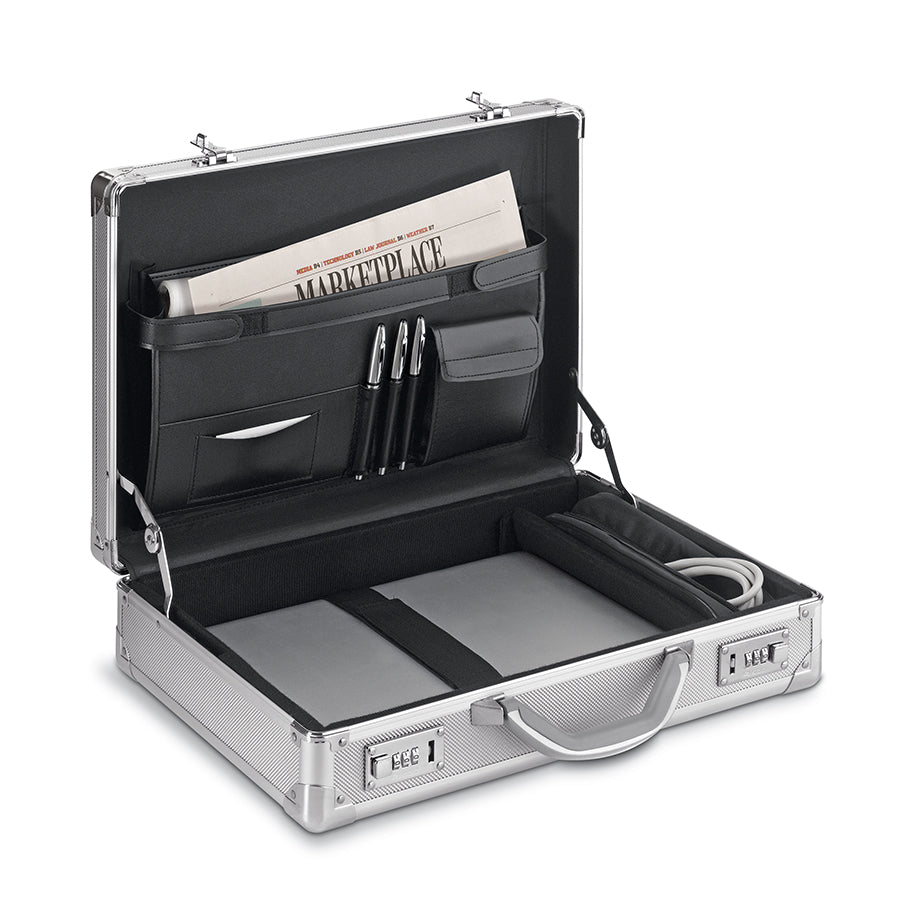 solo-new-york-fifth-avenue-attach-aluminum-hard-sided-briefcase-with-dual-combin image 4
