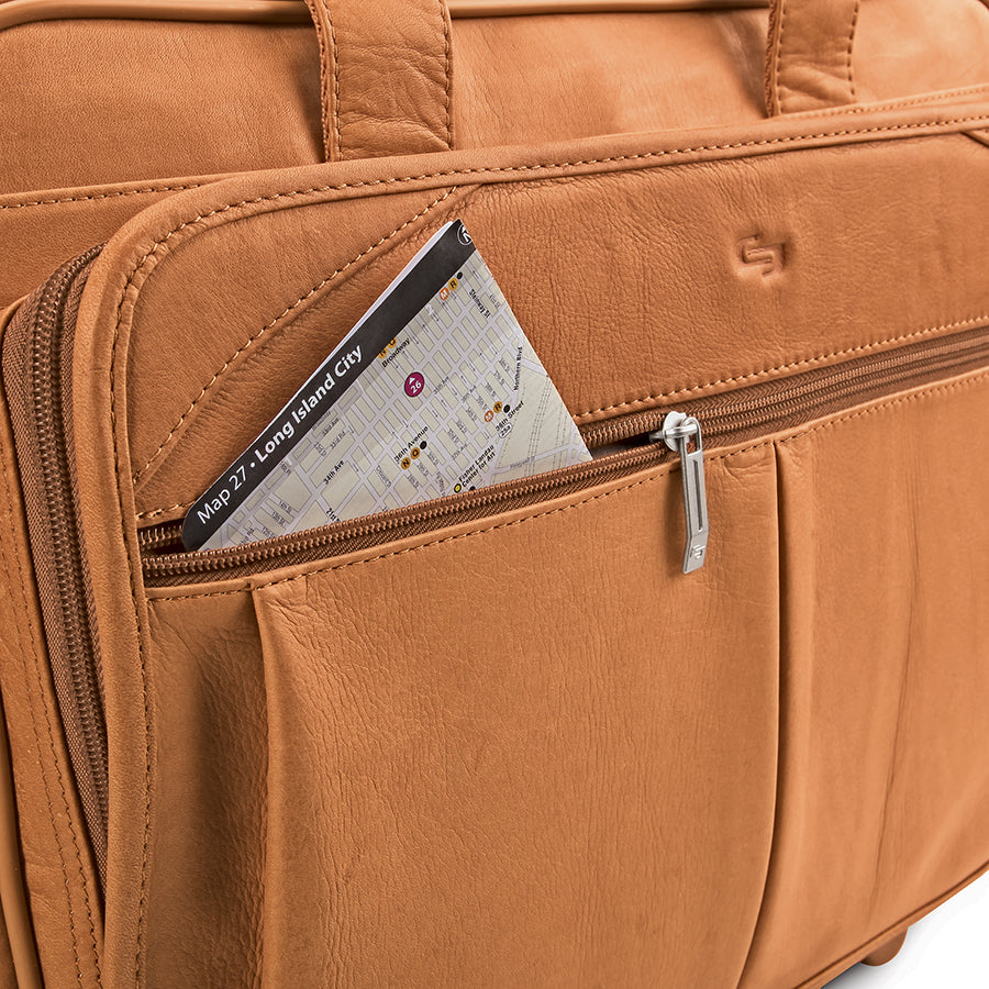 solo-new-york-walker-full-grain-leather-rolling-briefcase-hidden-push-button-tel image 6