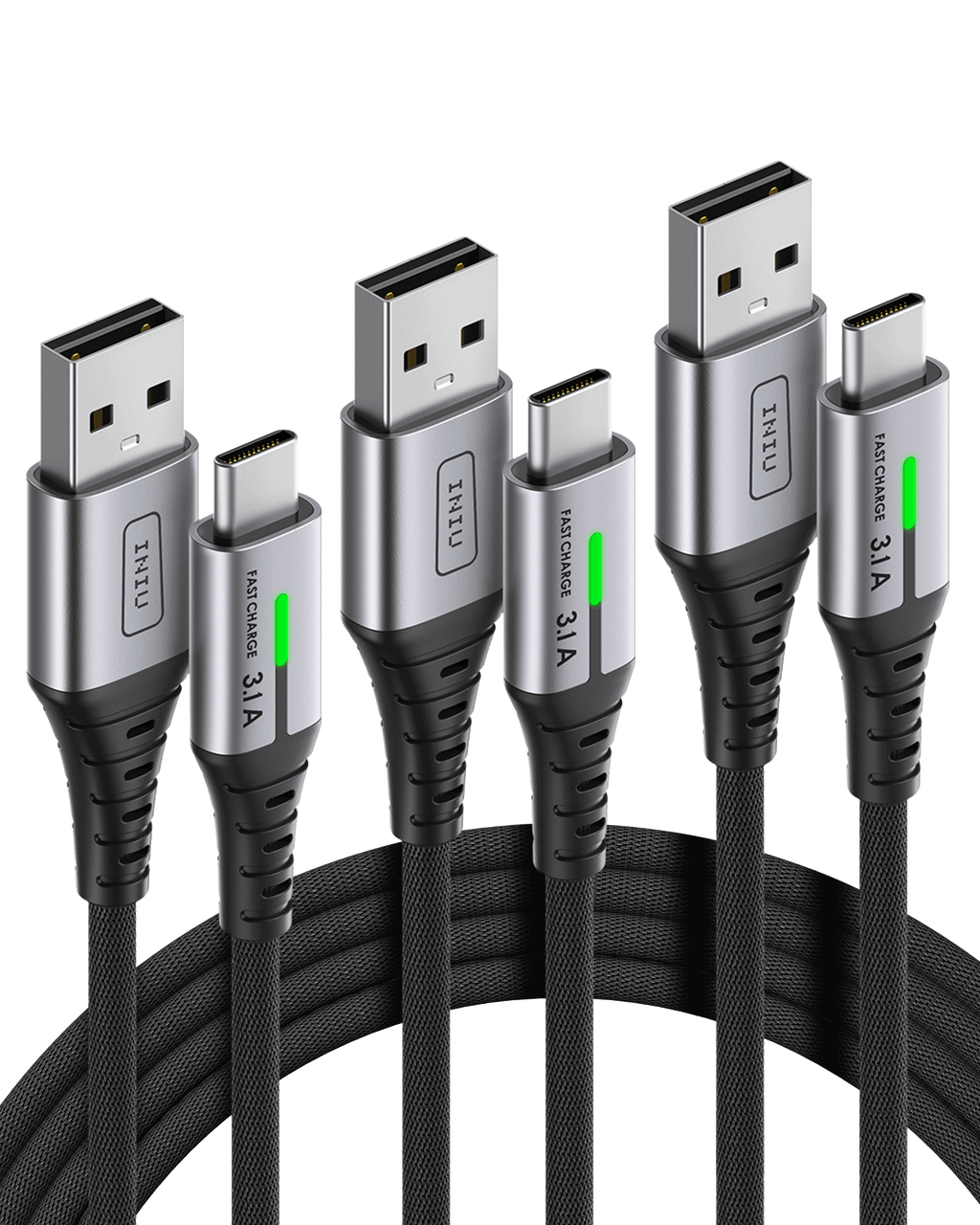 iniu-d5c-qc3-0-fast-charging-usb-type-c-cable-3-pack-1-6ft-6-6ft-x2-3-1a-nylon-b image 1