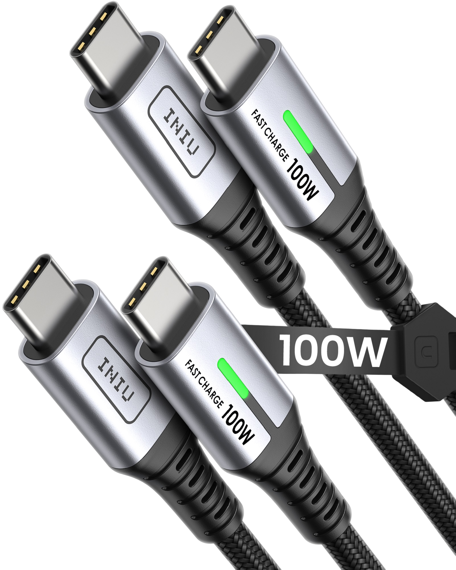 iniu-d5cc-100w-usb-c-to-usb-c-fast-charging-cable-3-3ft-2-pack image 2
