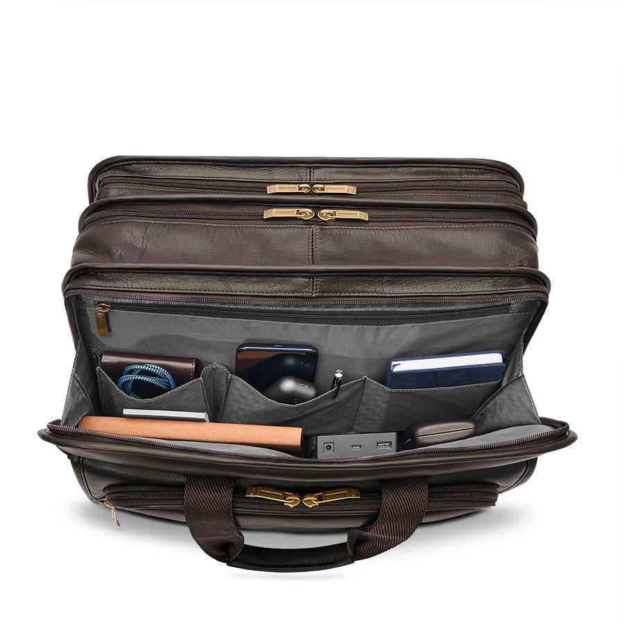 solo-new-york-classic-leather-briefcase-espresso-brown-leather-15-6-laptop-brief image 8