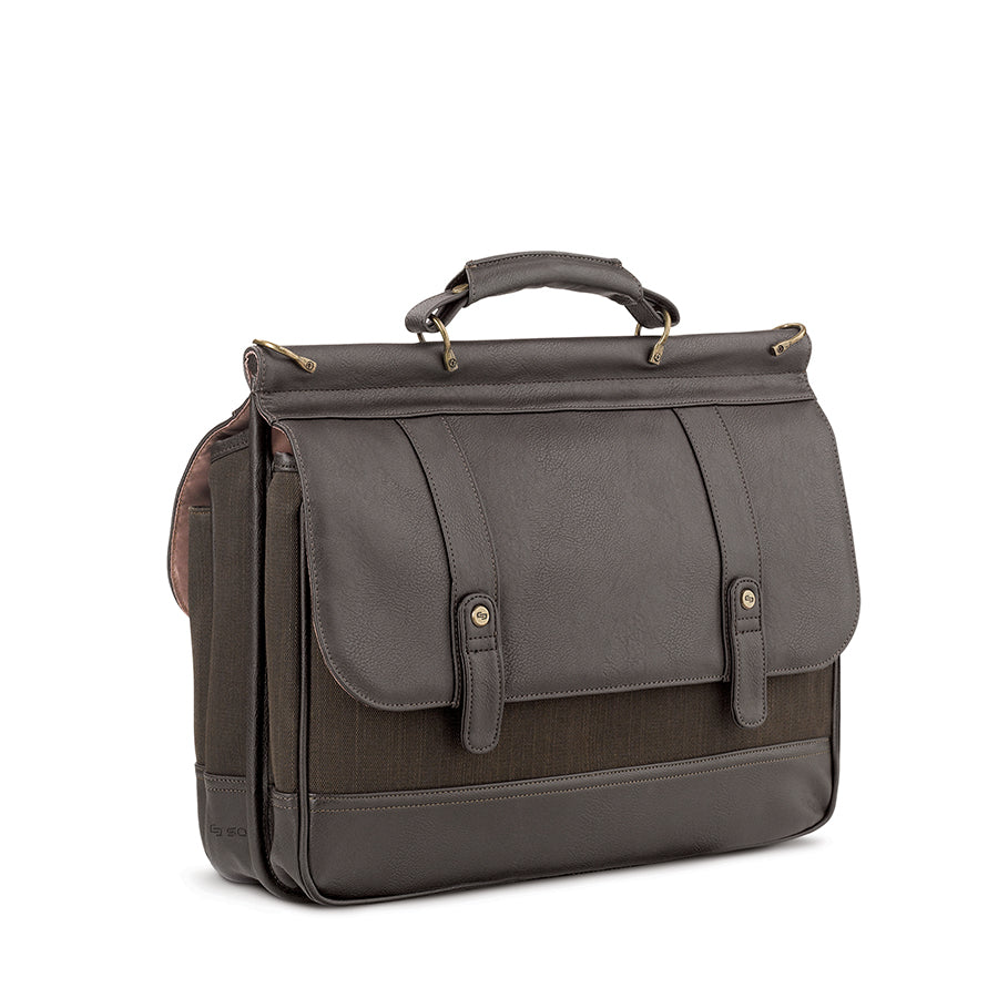 solo-new-york-thompson-briefcase-for-15-6-laptops-with-buckle-closures-and-table image 7
