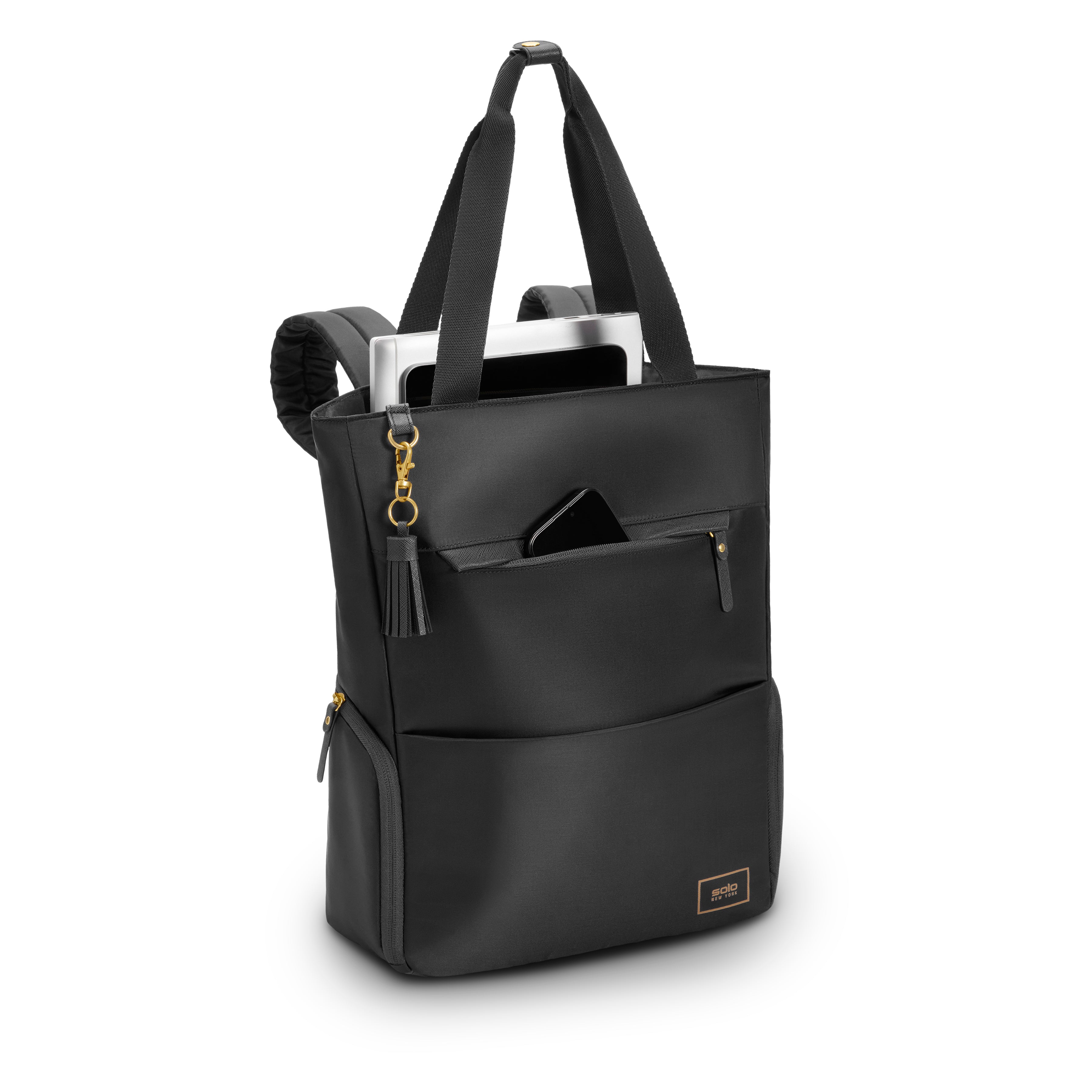 solo-new-york-monroe-hybrid-tote-16-inch-laptop-tote-to-backpack-convertible-rfi image 8