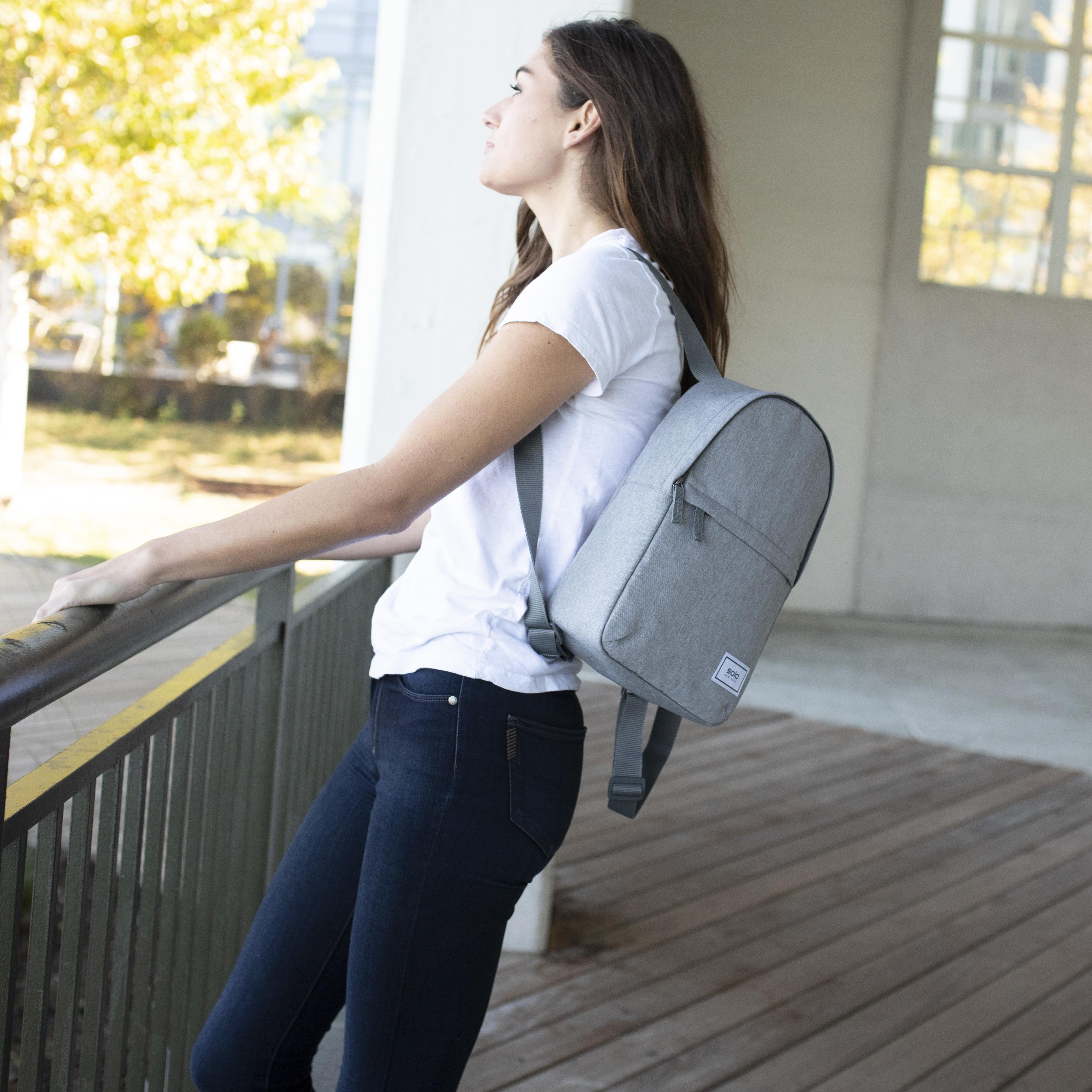 solo-new-york-re-vive-mini-backpack-recycled-pet-heathered-grey-backpack-with-ke image 2