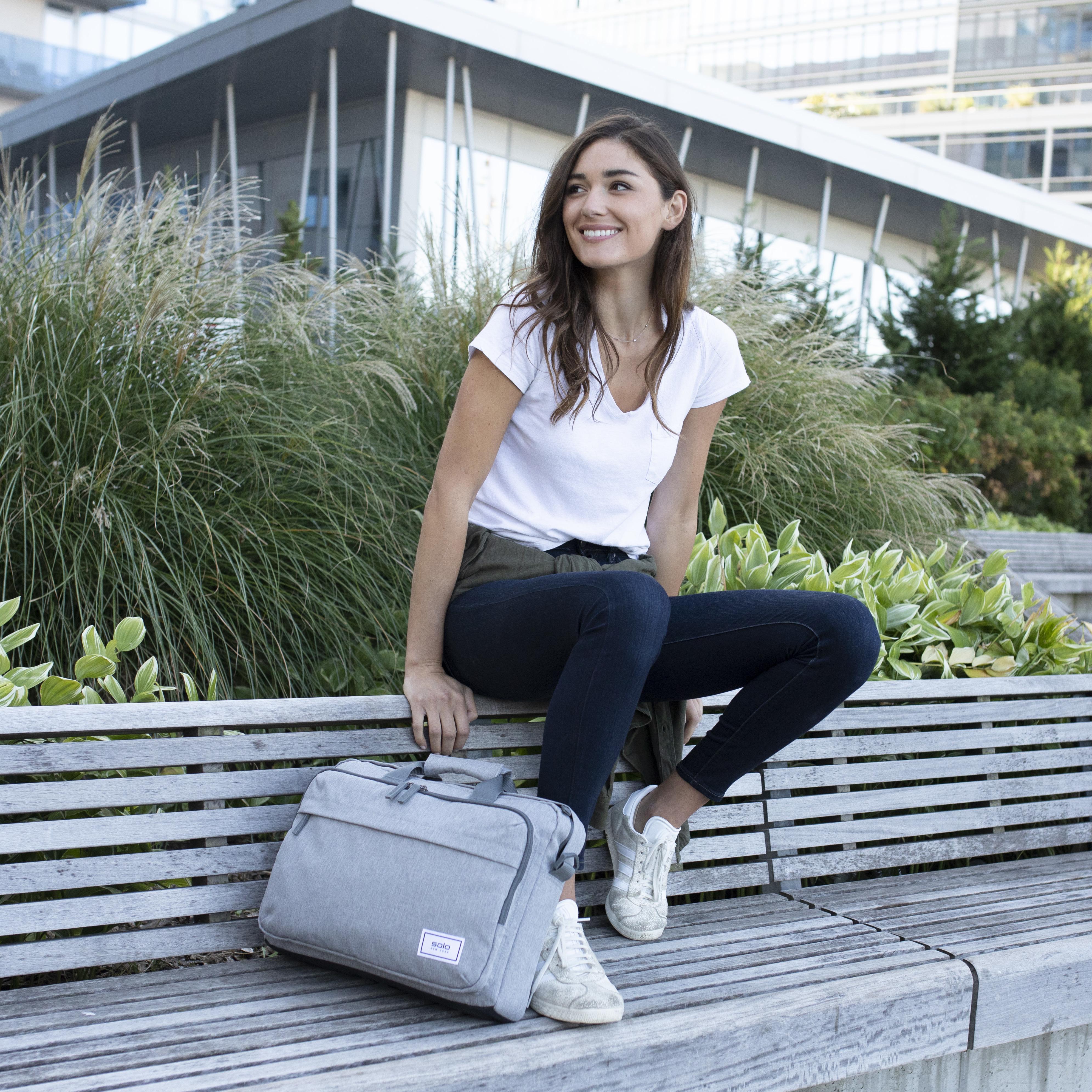 solo-new-york-re-new-briefcase-recycled-pet-heathered-grey-15-6-laptop-briefcase image 2