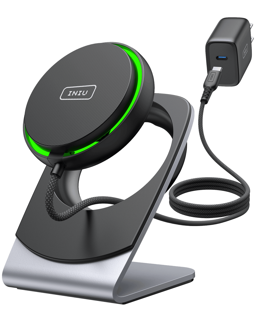 iniu-wi213-magsafe-wireless-charger-15w-fast-charging-with-9-fin-turbo-cooling-f image 1