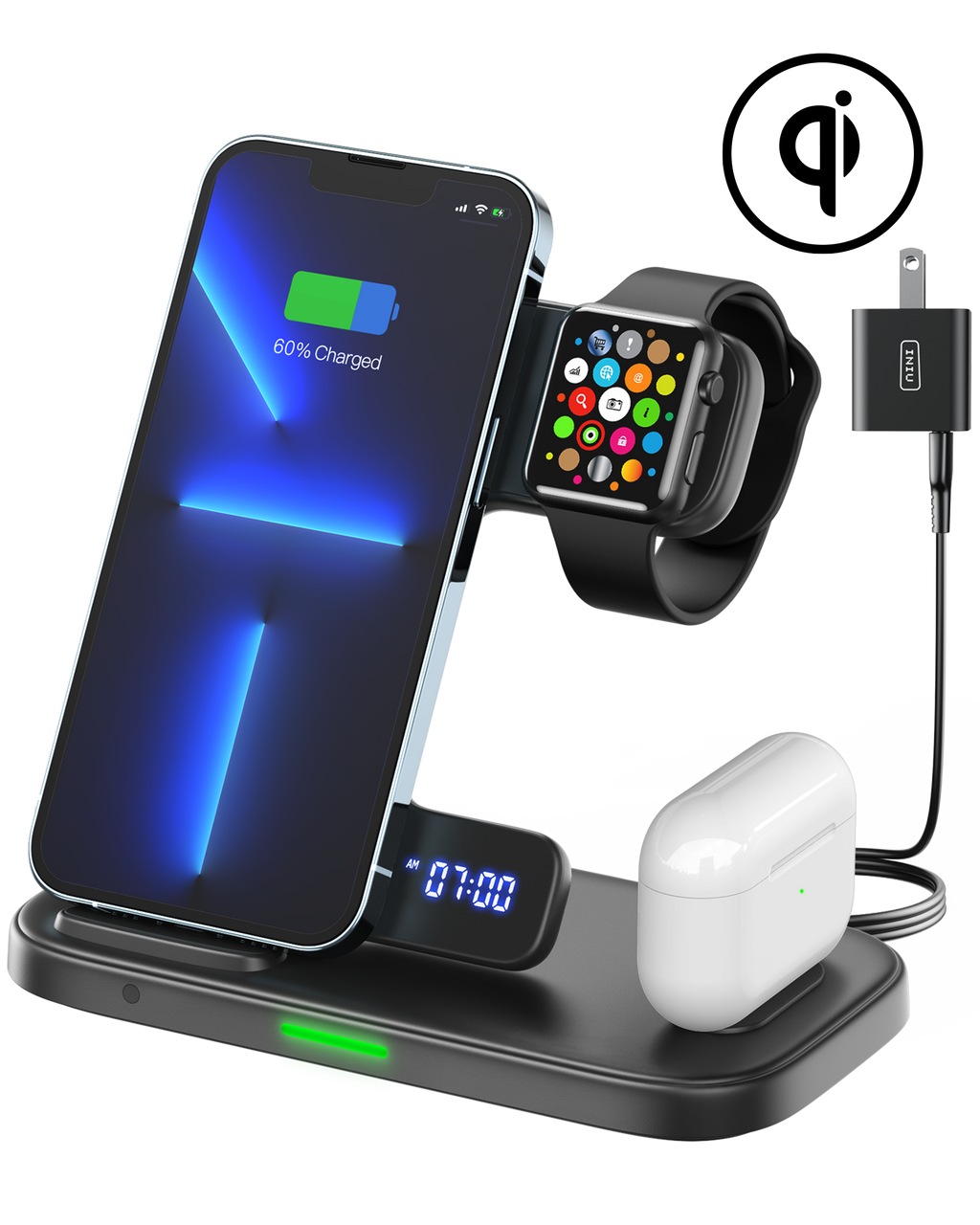 iniu-i220-qi-certified-3-in-1-fast-wireless-charging-station-15w-charger-for-iph image 1