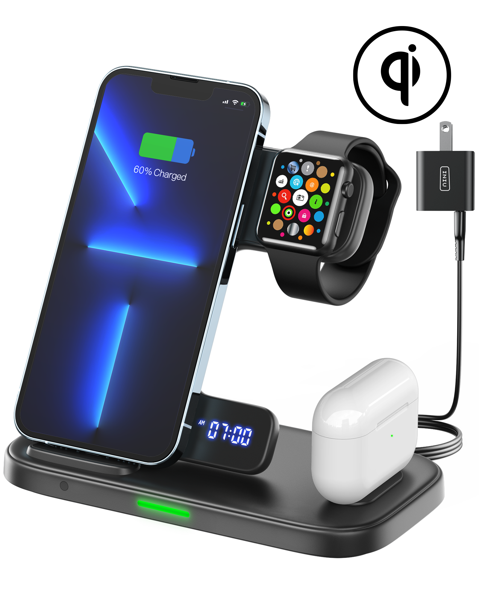 iniu-i220-qi-certified-3-in-1-fast-wireless-charging-station-15w-charger-for-iph image 2