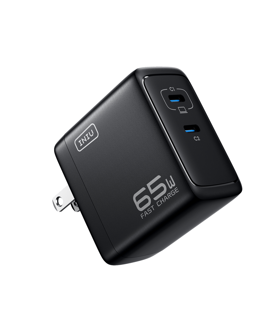 iniu-i624-65w-dual-port-gan-wall-charger-simultaneous-fast-charging-for-phones-t image 1