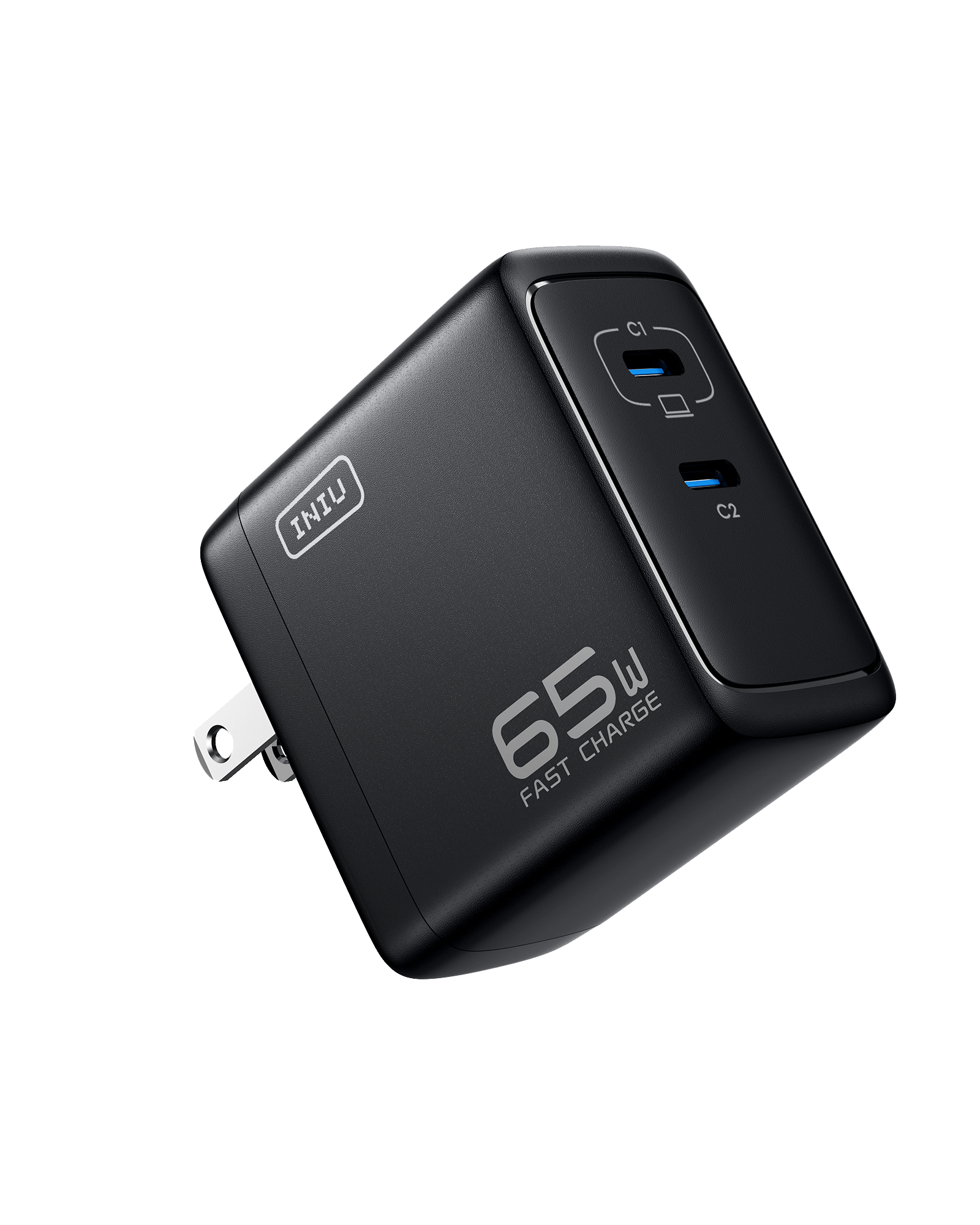 iniu-i624-65w-dual-port-gan-wall-charger-simultaneous-fast-charging-for-phones-t image 2