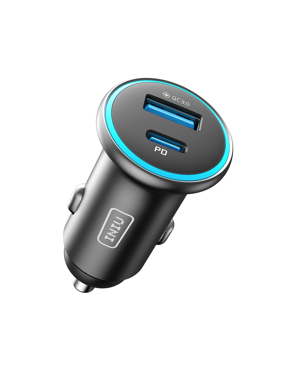 iniu-i712-66w-2-port-fast-car-charger-usb-c-pd-3-0-usb-a-qc-3-0-dual-simultaneou image 1