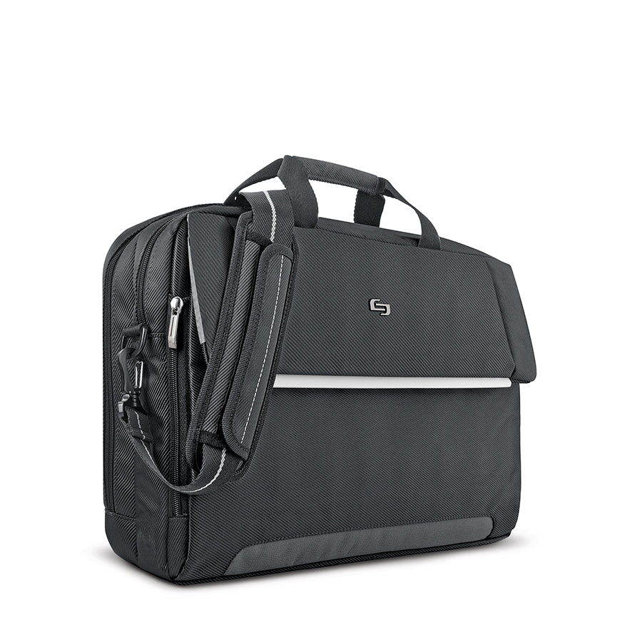 solo-new-york-chrysler-briefcase-fully-padded-17-3-laptop-bag-with-luggage-sleev image 2