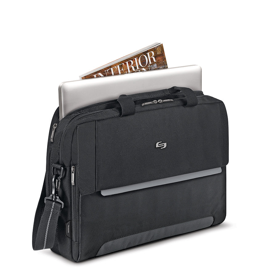 solo-new-york-chrysler-briefcase-fully-padded-17-3-laptop-bag-with-luggage-sleev image 4