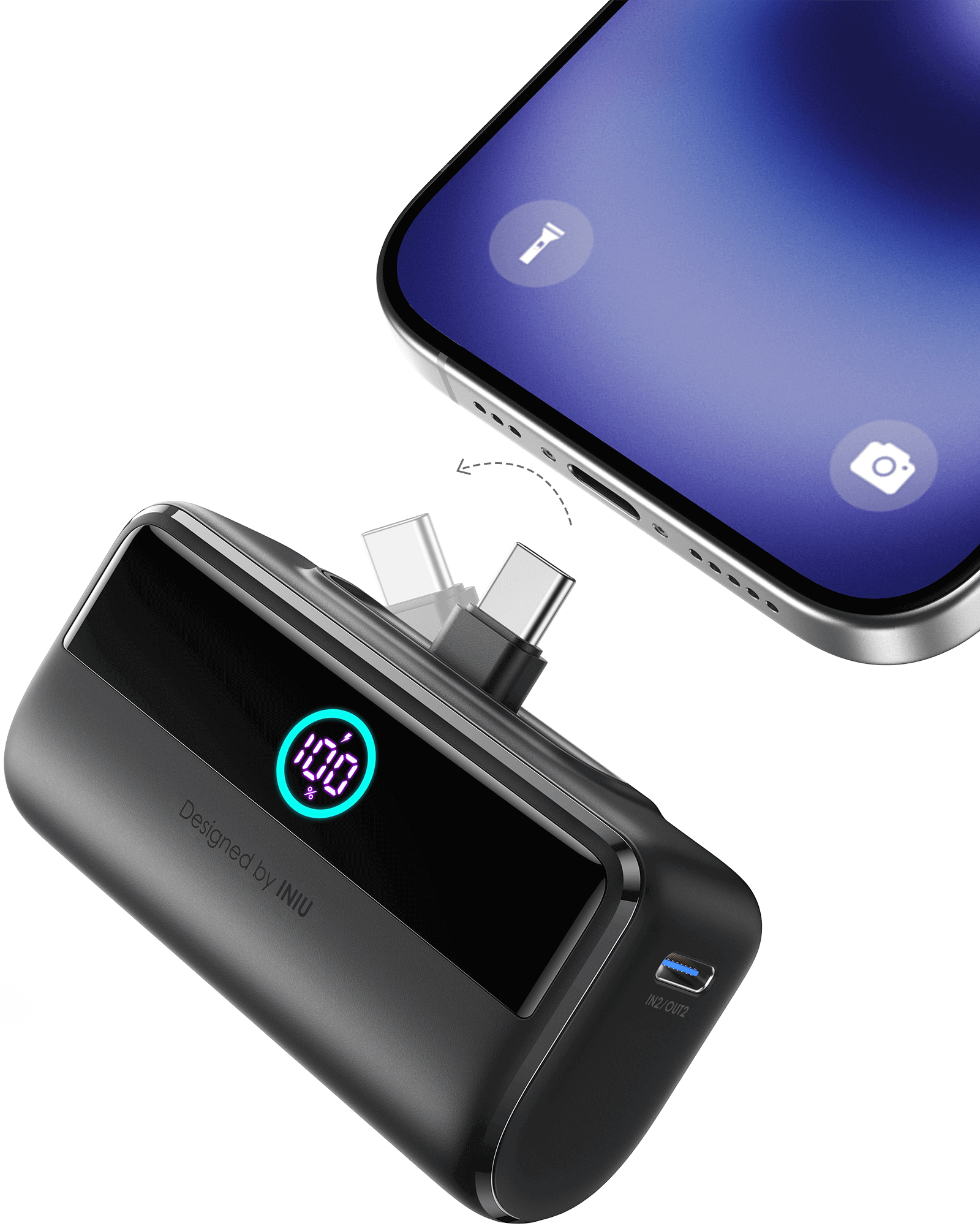 iniu-carry-p45-power-bank-22-5w-fast-charge-5500mah-built-in-usb-c-connector-poc image 2