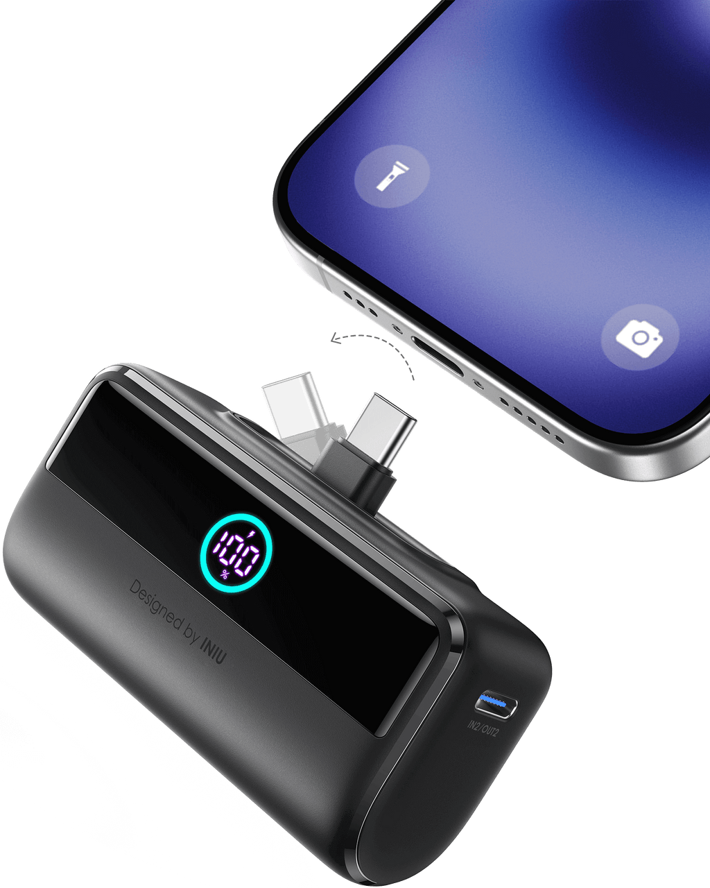 iniu-carry-p45-power-bank-22-5w-fast-charge-5500mah-built-in-usb-c-connector-poc image 1