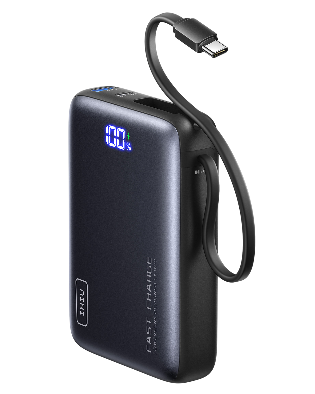 iniu-20000mah-pd-20w-compact-portable-power-bank-with-built-in-usb-c-cable image 1