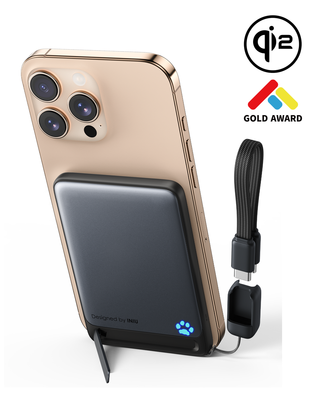 iniu-snapgo-p71-qi2-15w-magsafe-compatible-magnetic-power-bank-slimmest-5-000mah image 1