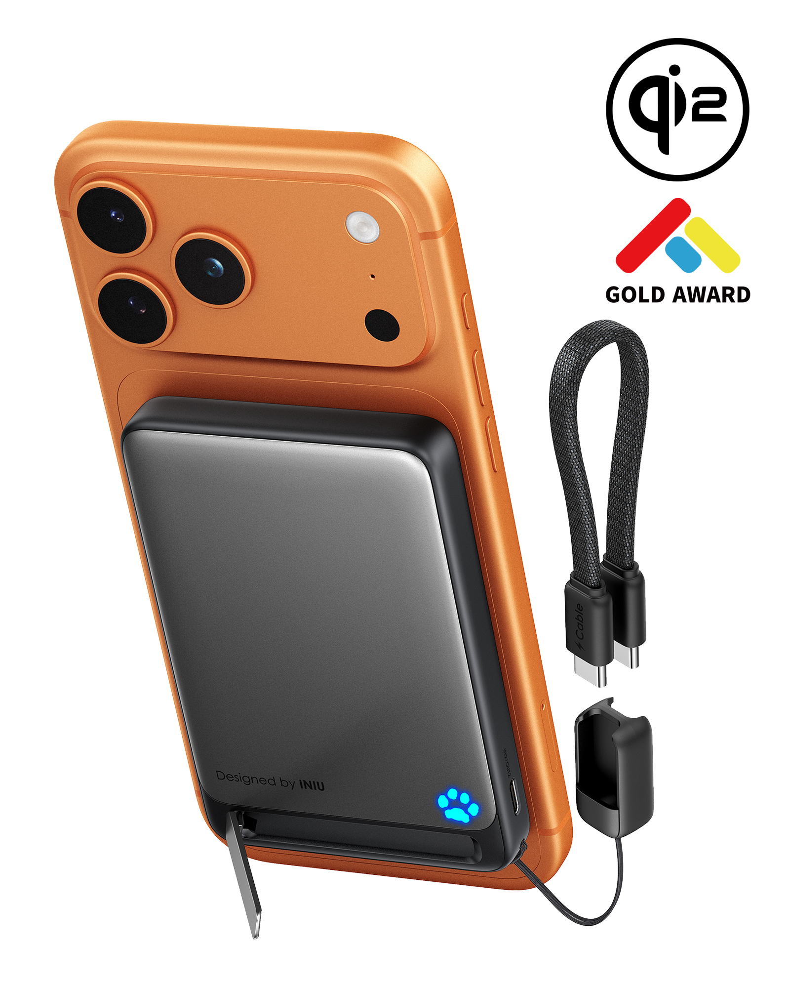 iniu-snapgo-p73-qi2-15w-magnetic-slim-power-bank-10000mah-0-5in-slim-body-qi2-wi image 2