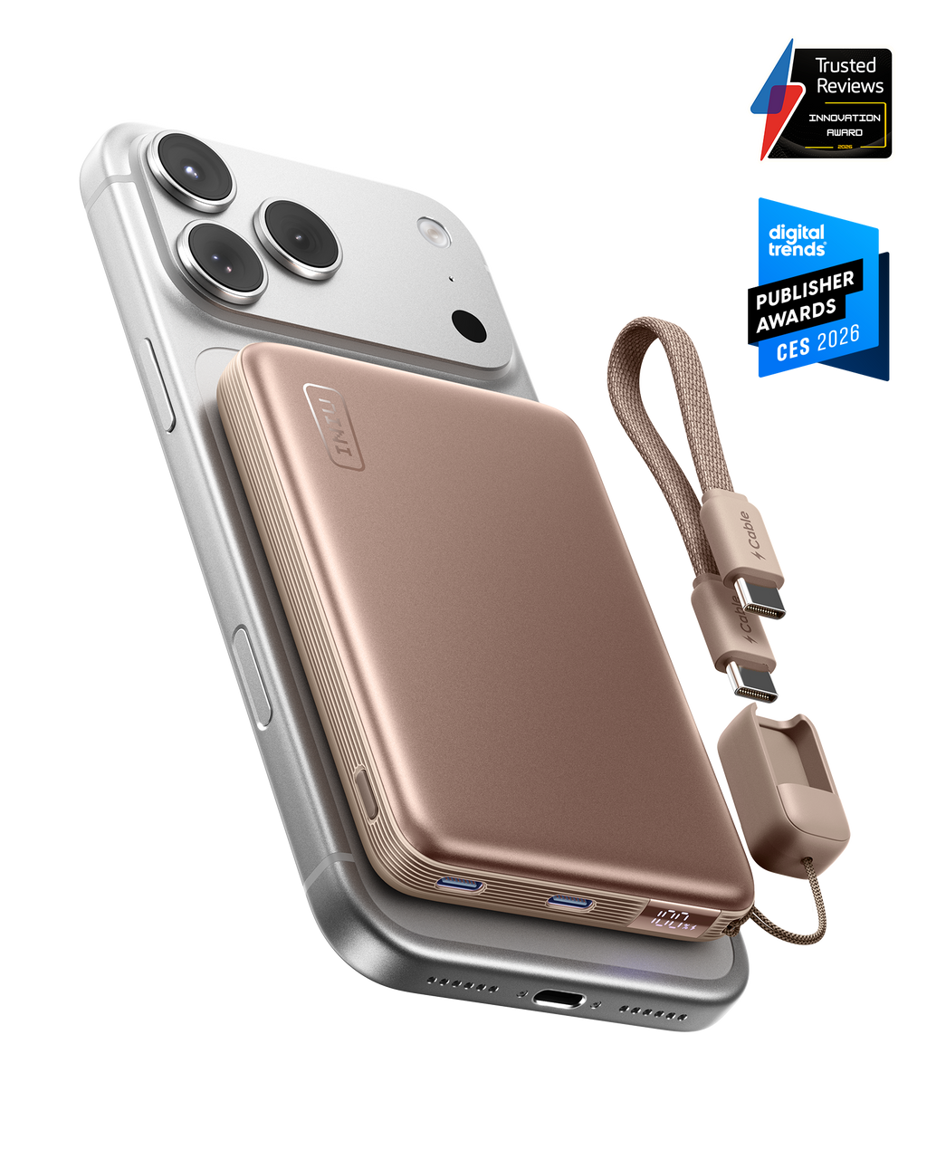 iniu-snapgo-air-10000mah-magnetic-power-bank-qi2-2-25w-wireless-45w-usb-c-gocord image 1