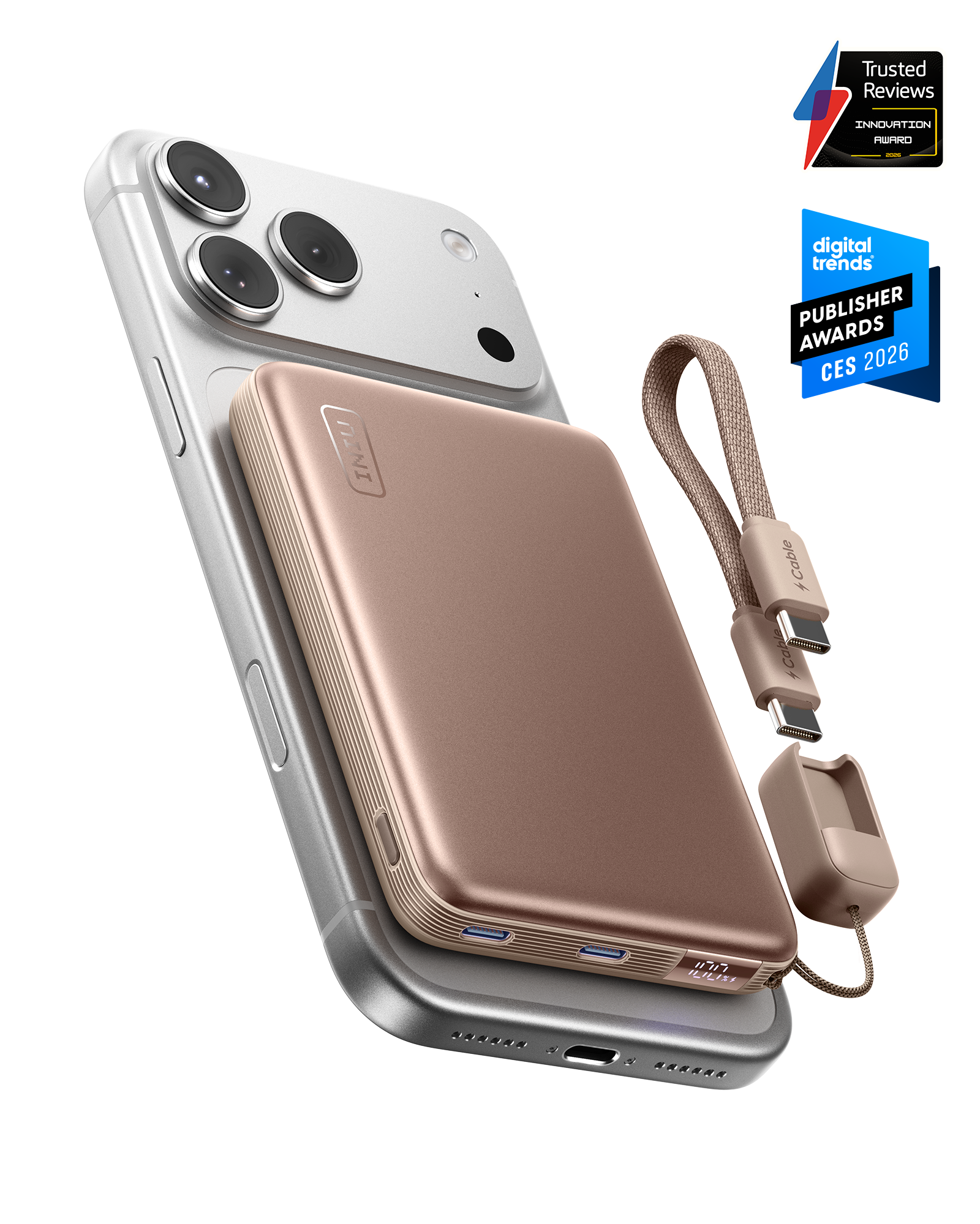 iniu-snapgo-air-10000mah-magnetic-power-bank-qi2-2-25w-wireless-45w-usb-c-gocord image 2