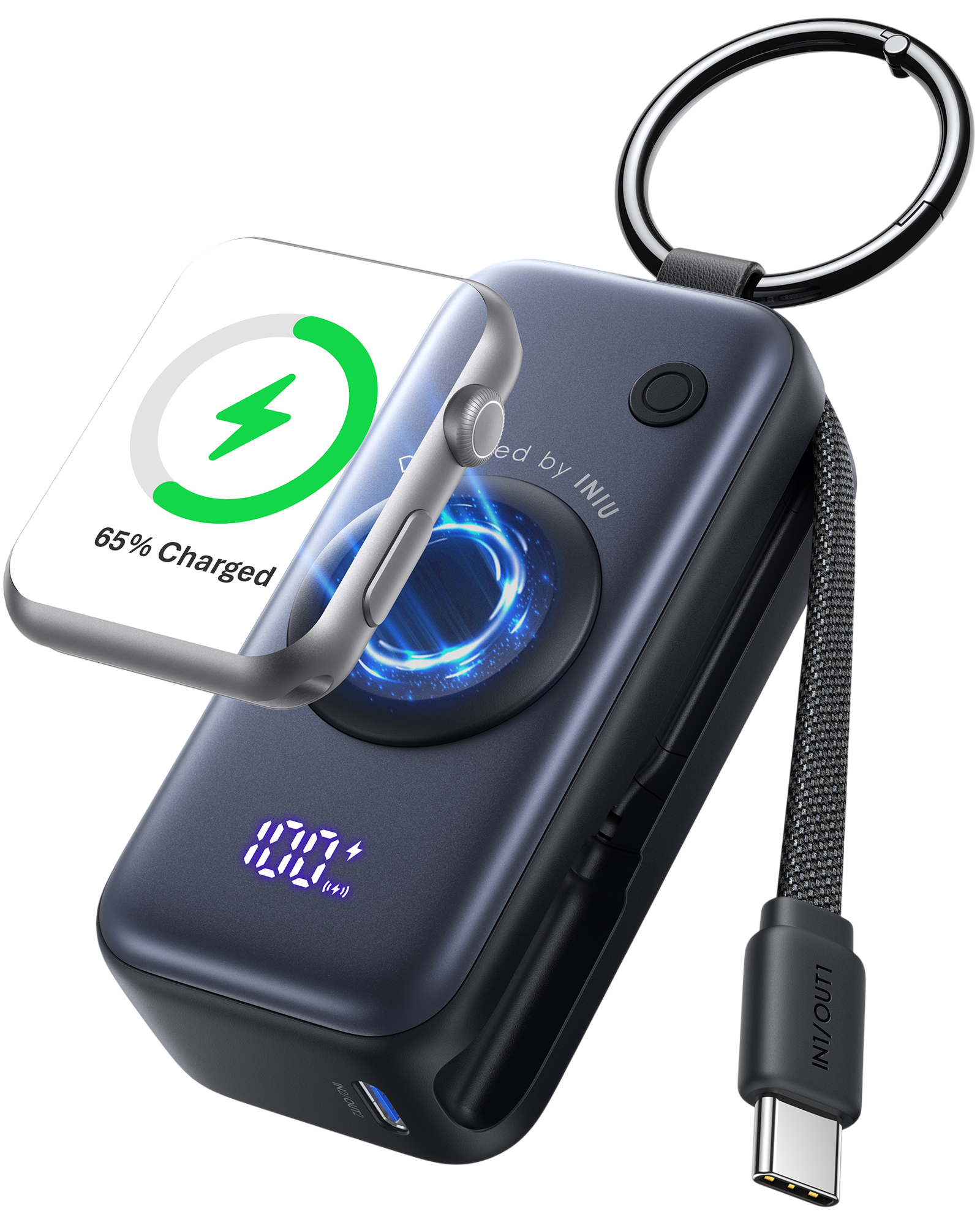 iniu-snapgo-p81-5000mah-5w-keychain-power-bank-for-apple-watch image 2