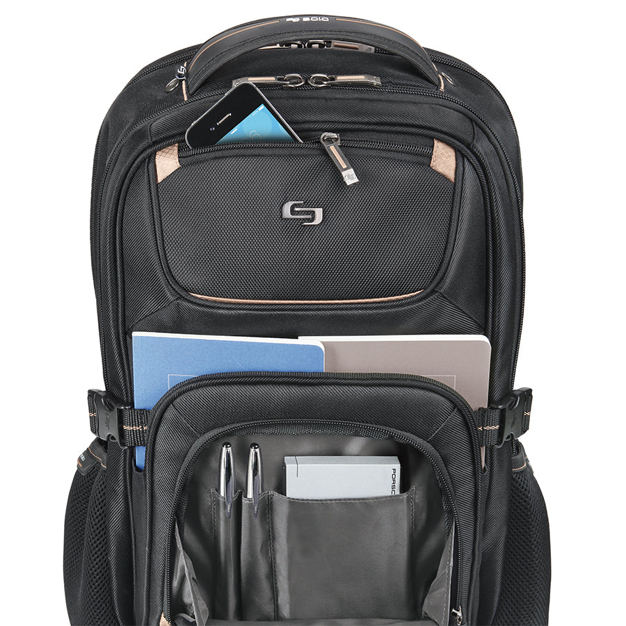 solo-new-york-arc-backpack-17-3-padded-laptop-backpack-with-tablet-pocket-and-lu image 4