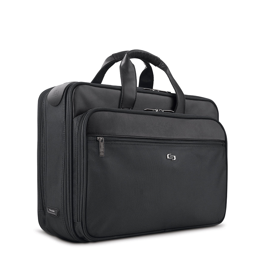solo-new-york-paramount-retractable-strap-briefcase-sgb300-4-16-padded-laptop-br image 2