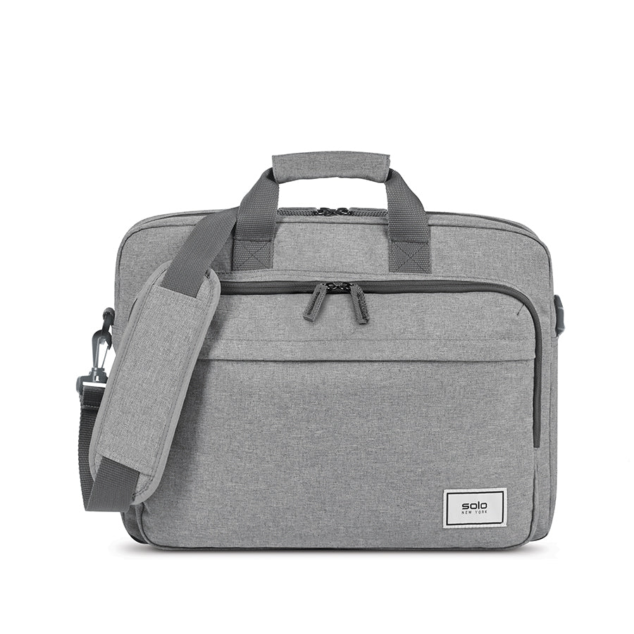 solo-new-york-re-new-briefcase-recycled-pet-heathered-grey-15-6-laptop-briefcase image 1