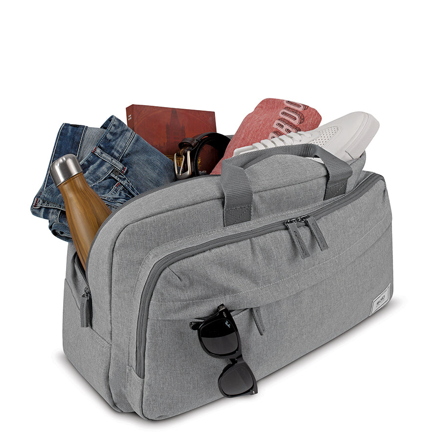 solo-new-york-re-move-duffel-recycled-pet-heathered-grey-bag-with-luggage-handle image 7