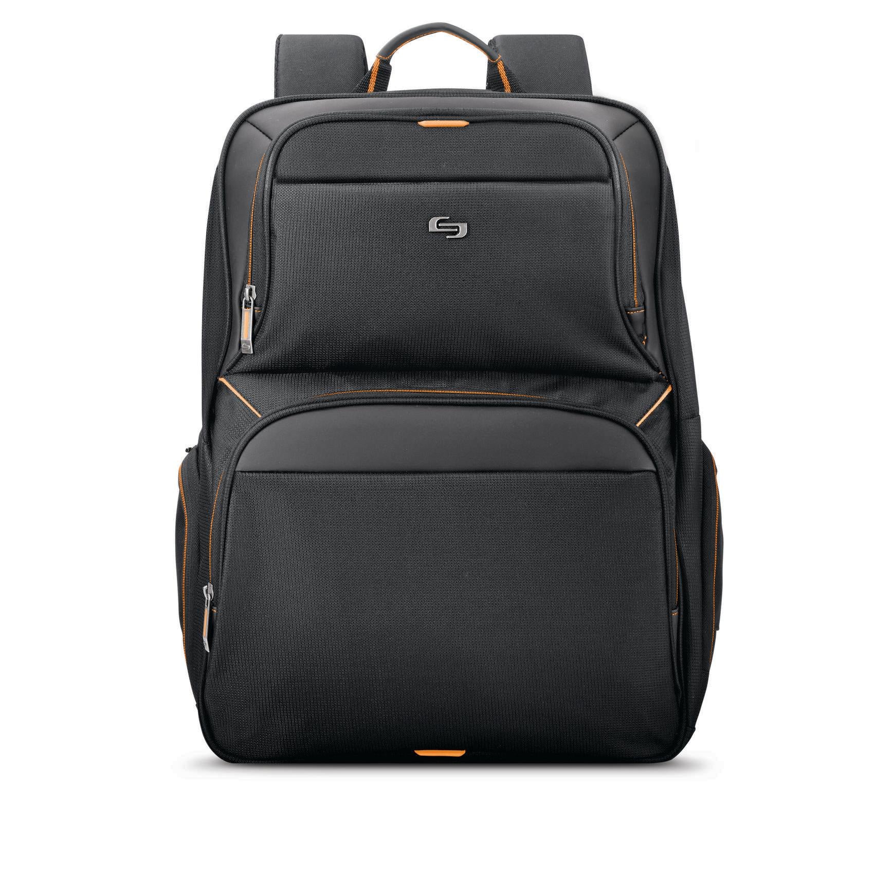 solo-new-york-ambition-travel-backpack-27l-padded-17-3-laptop-backpack-with-lugg image 1