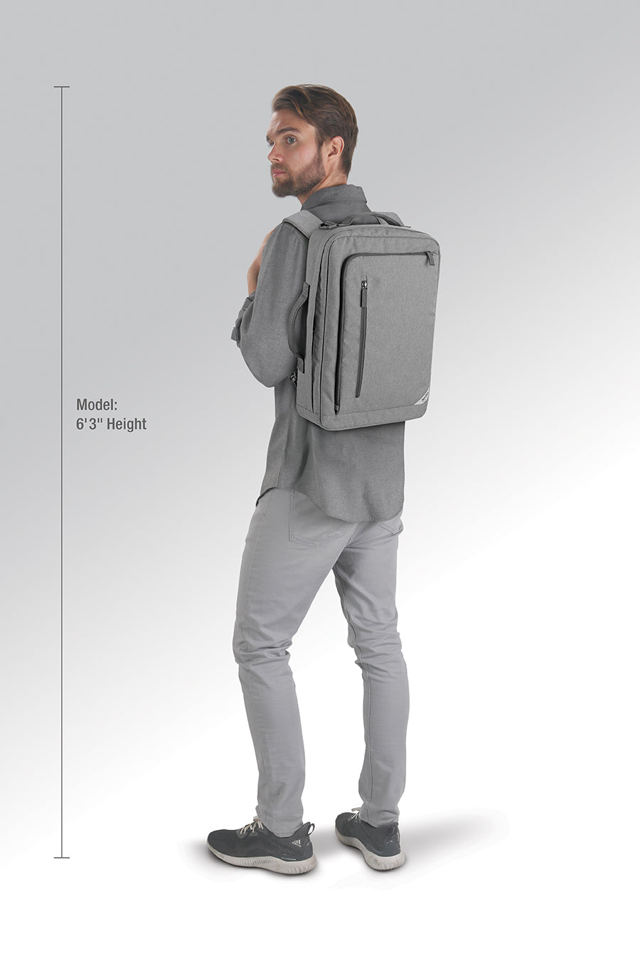 solo-new-york-re-utilize-backpack-briefcase-recycled-pet-hybrid-hideaway-backpac image 7