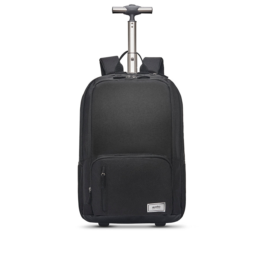 solo-new-york-bleecker-recycled-rolling-backpack-15-6-laptop-backpack-to-roller- image 1