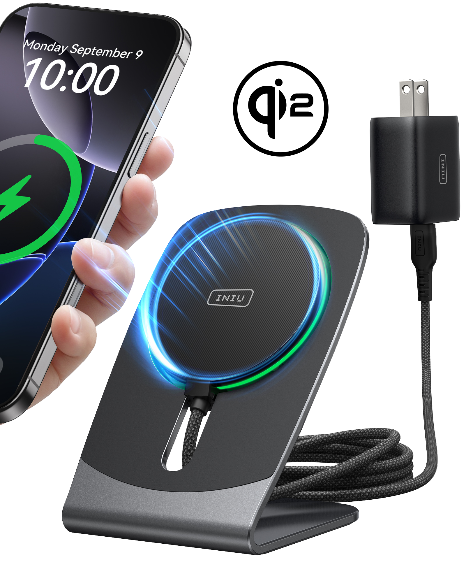 iniu-snapgo-w21-qi2-15w-magnetic-wireless-charger-with-detachable-stand image 2