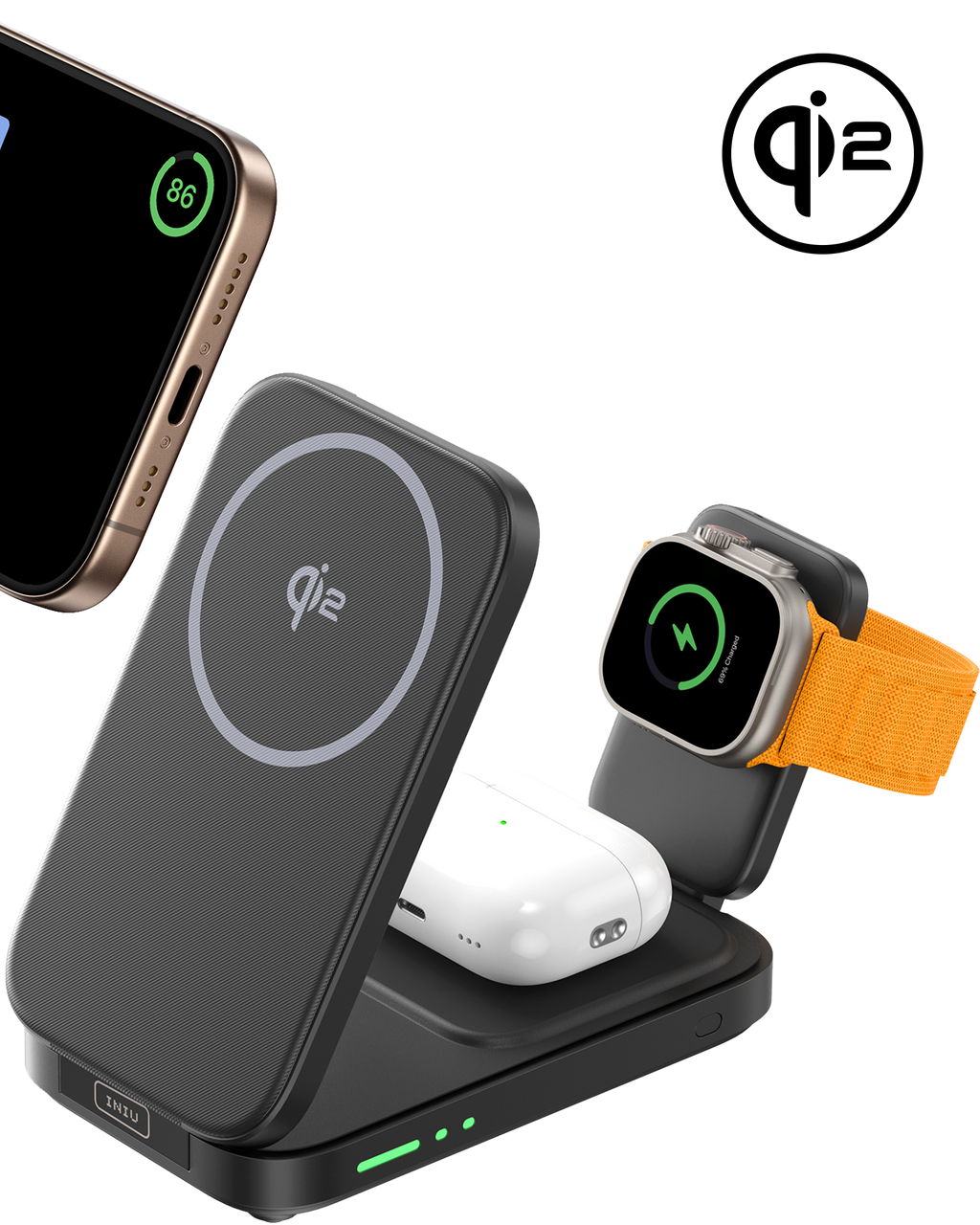 iniu-snapgo-w31-qi2-15w-3-in-1-magnetic-foldable-wireless-charger image 1